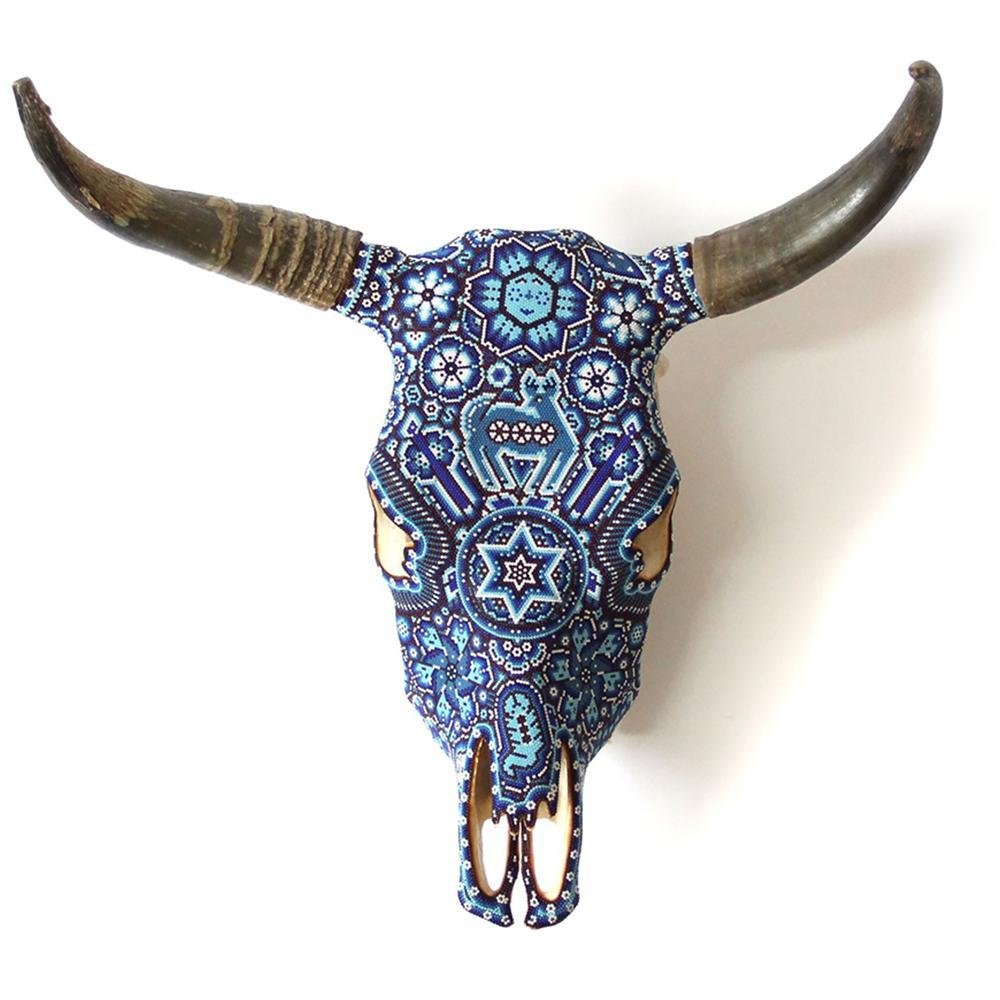 Cráneo de Vaca Huichol | Arte Huichol - Marakame