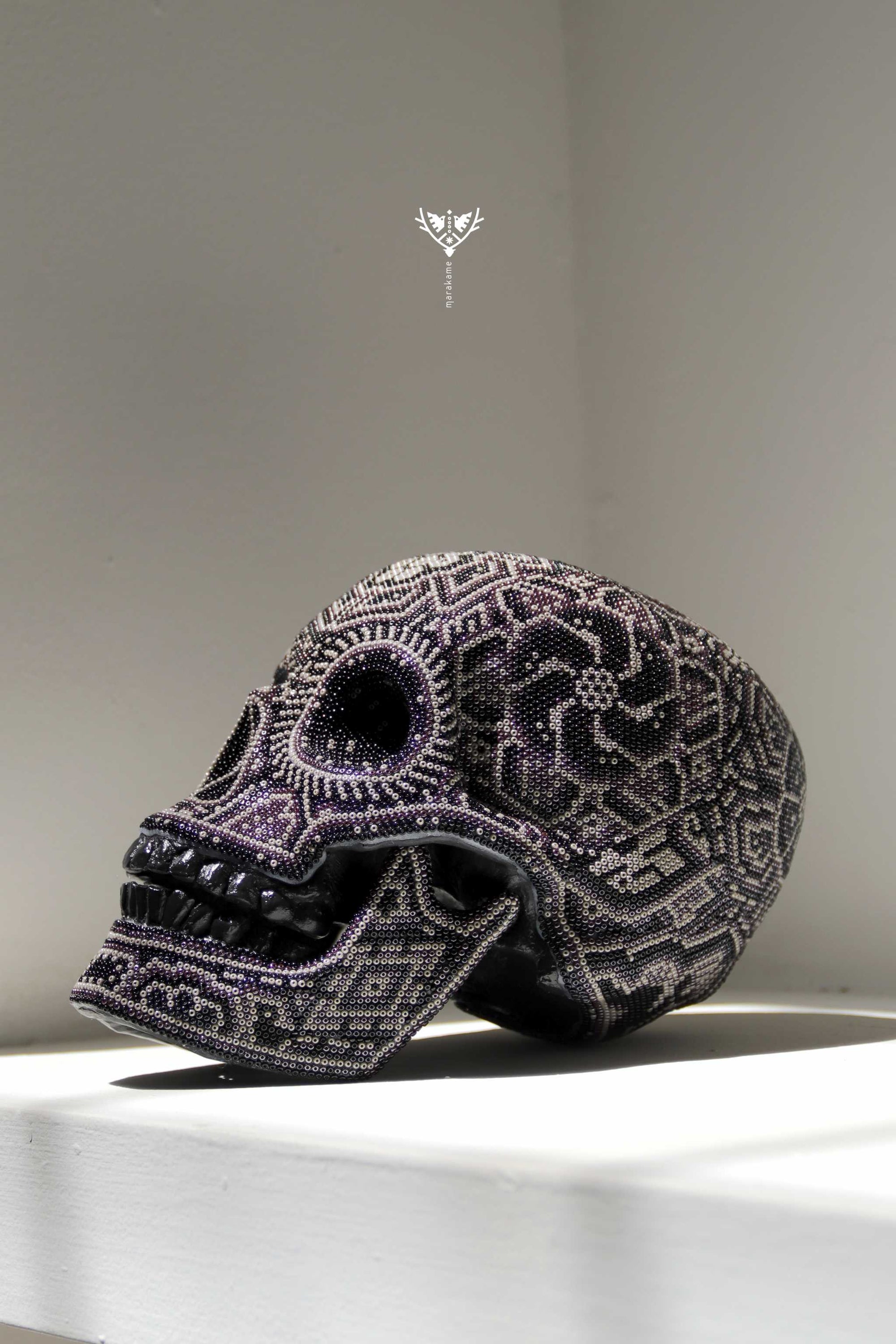 Cráneo huichol escala real - Calavera Nakawe