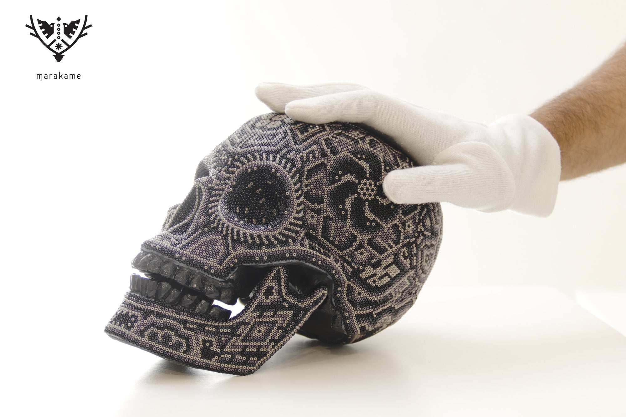 Cráneo huichol escala real - Calavera Nakawe