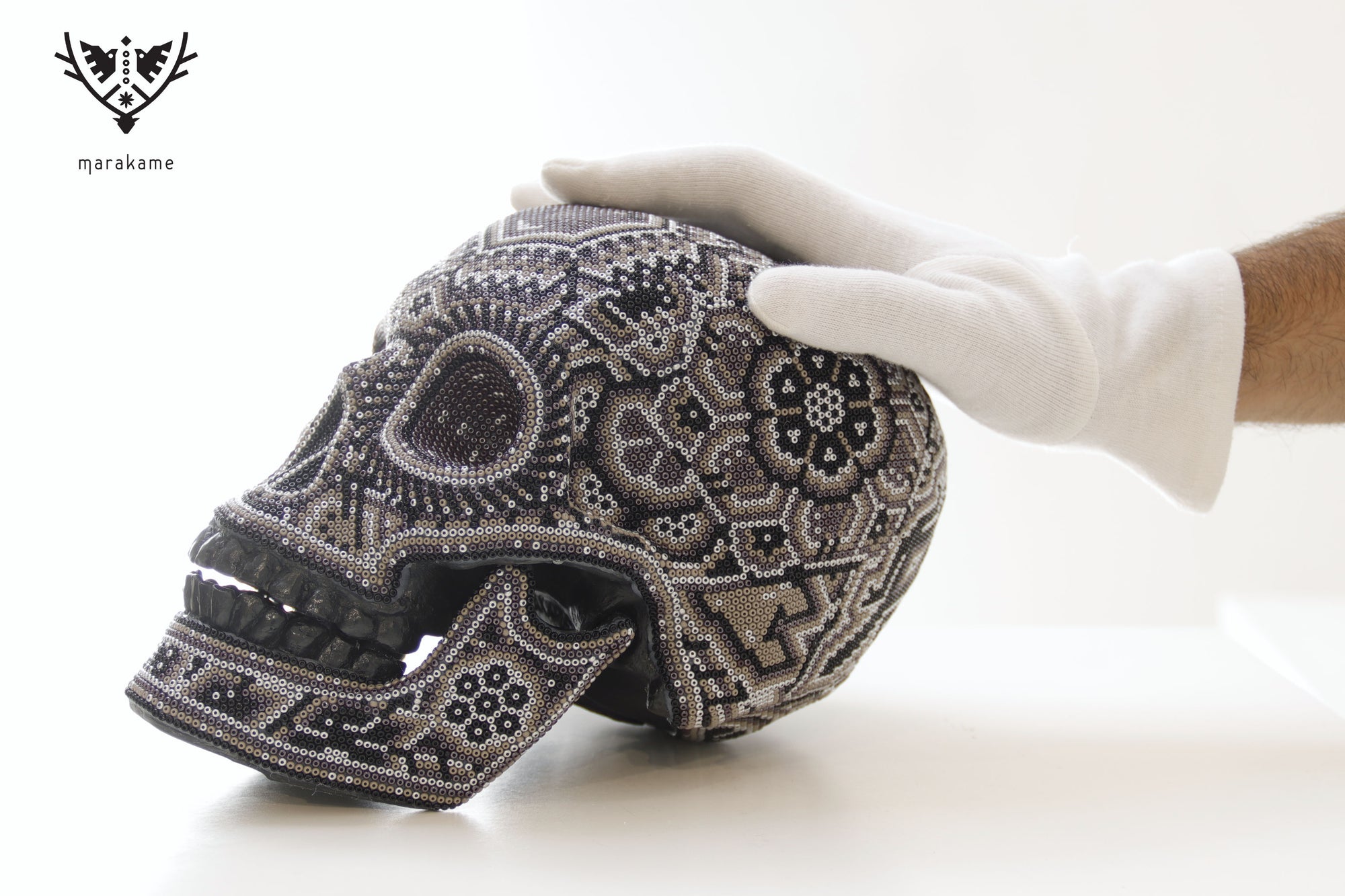 Cráneo huichol escala real - Calavera Haramara