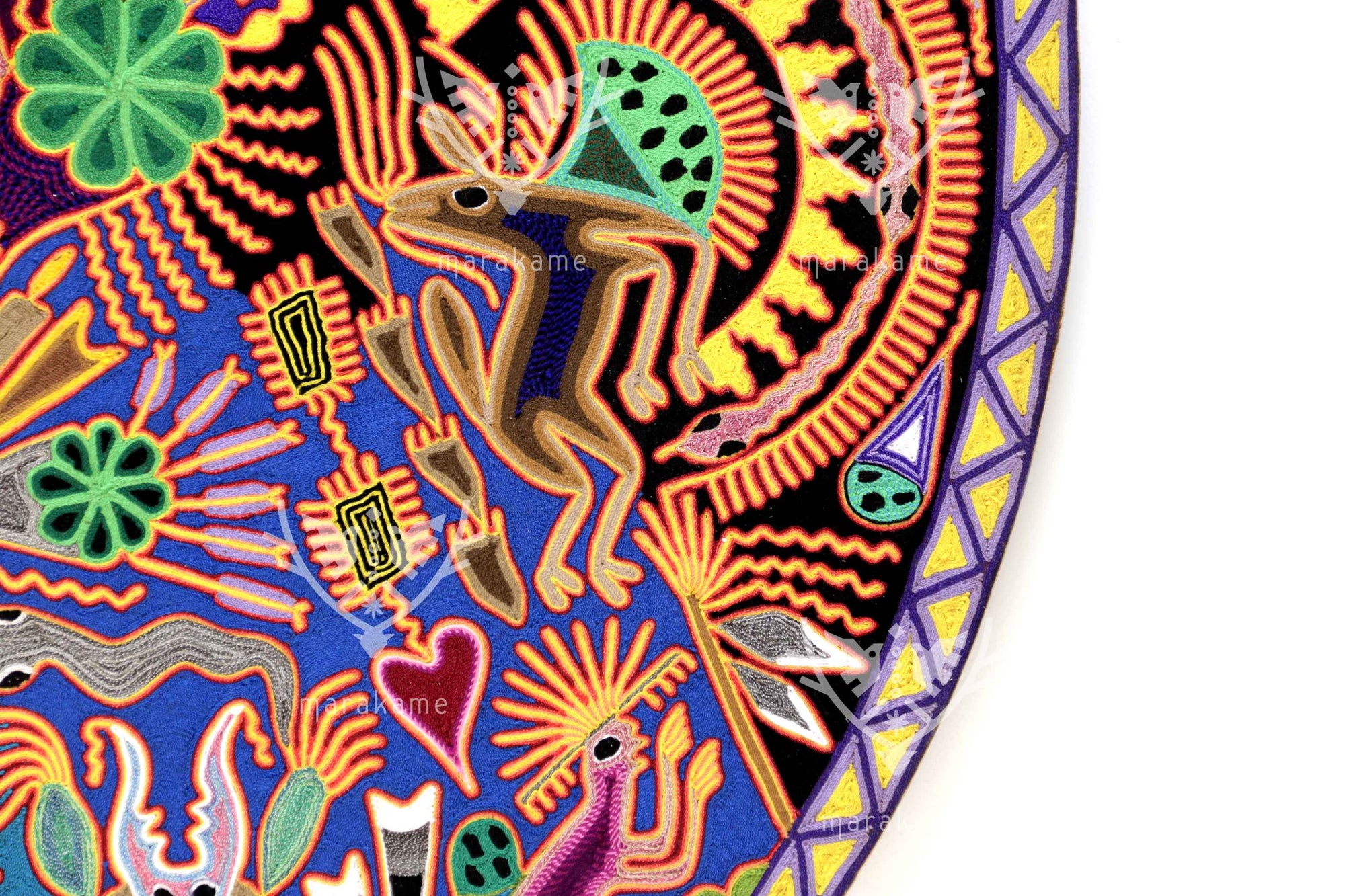 Nierika de Estambre Círculo Huichol - Tatewari - Fuego sagrado - 120 cm. - 2025