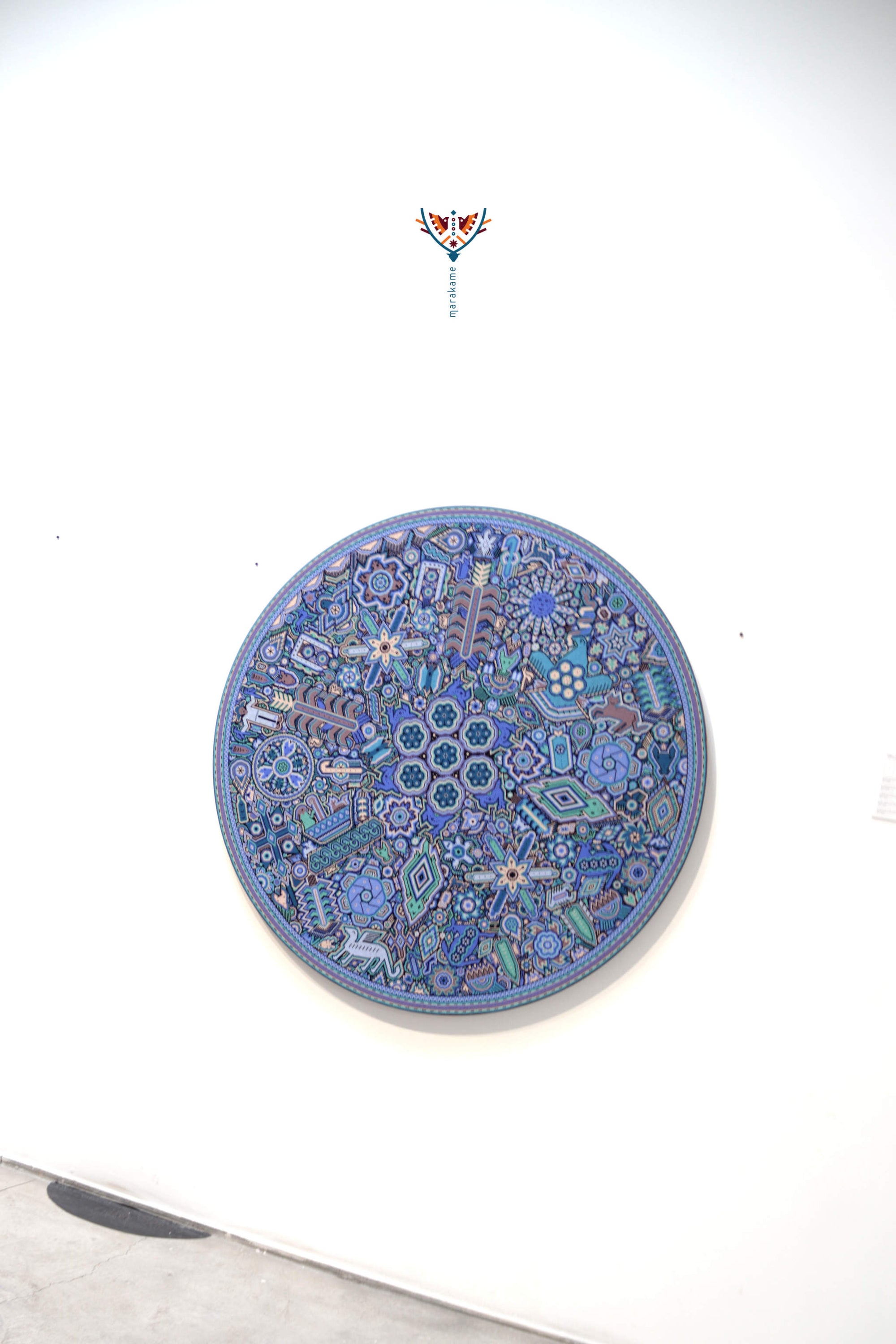 Nierika de Chaquira Círculo Huichol - Kieri teiwariyeme - 120 cm.