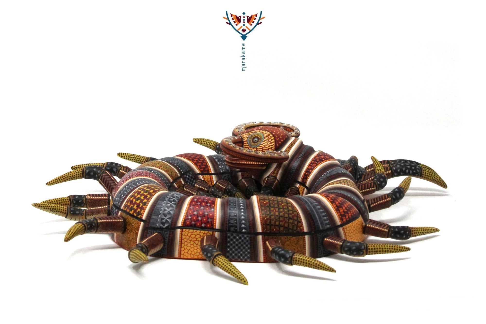 Alebrie Ciempiés - Nagande - Arte Huichol - Marakame