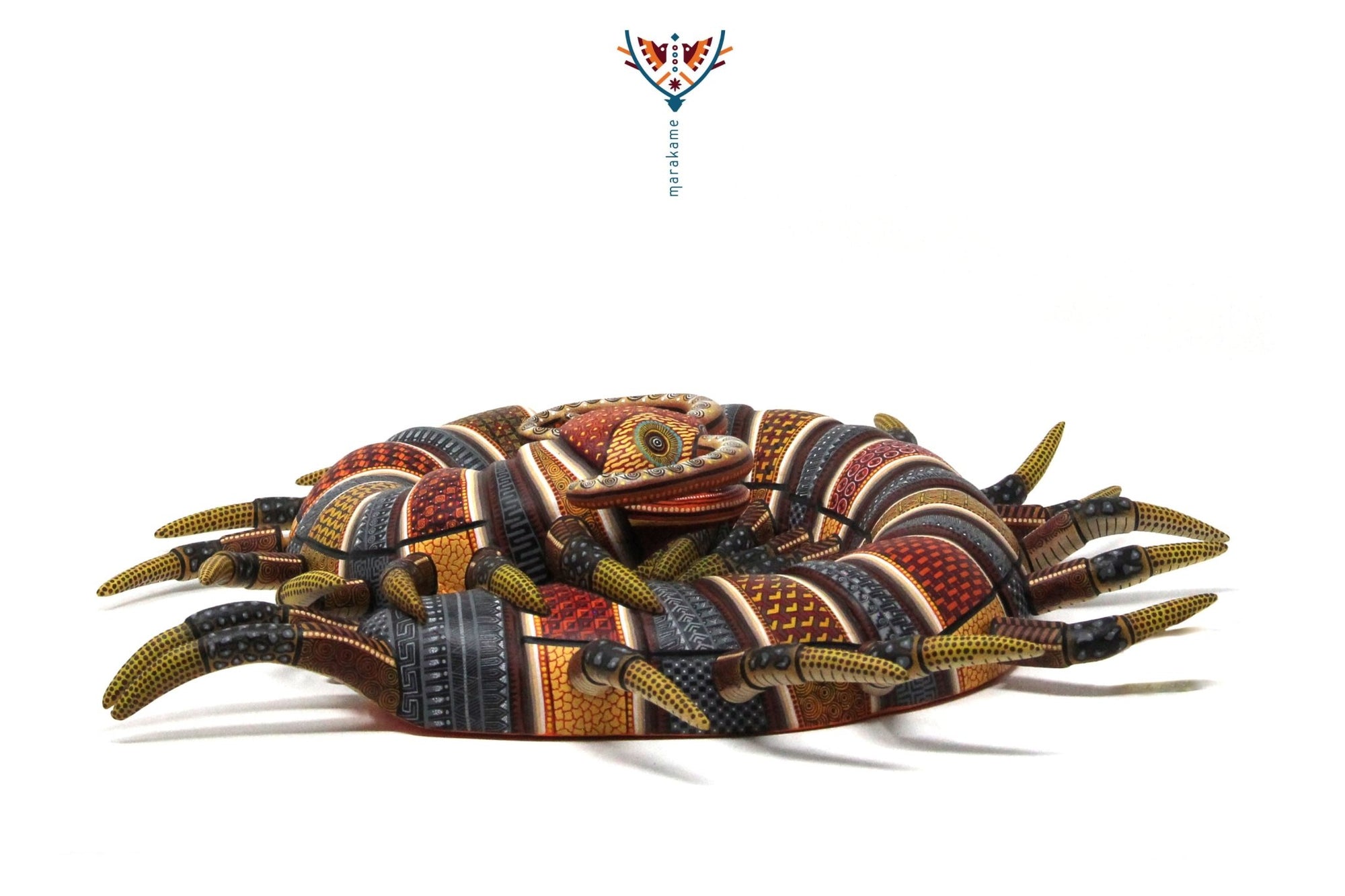 Alebrie Ciempiés - Nagande - Arte Huichol - Marakame