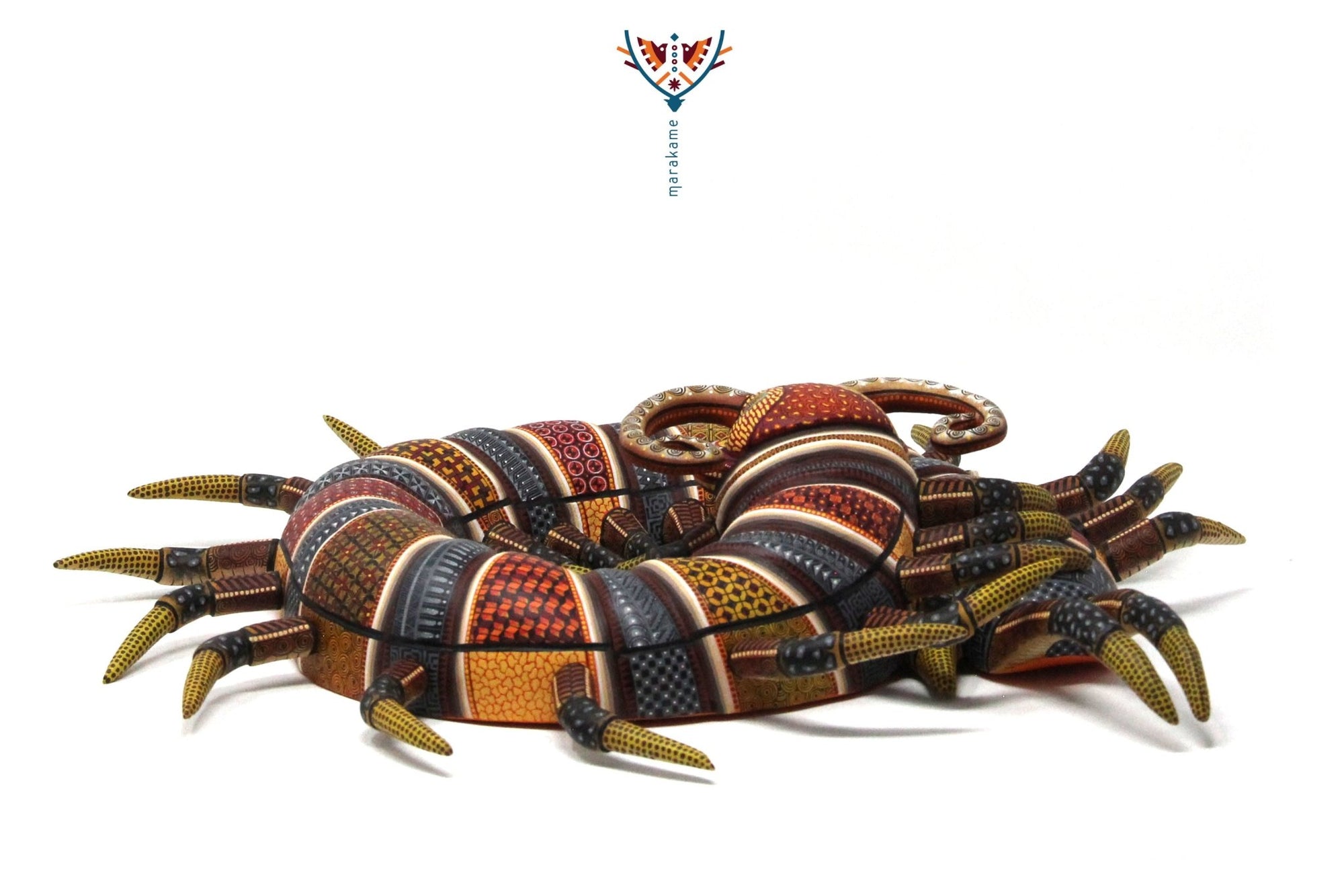 Alebrie Ciempiés - Nagande - Arte Huichol - Marakame