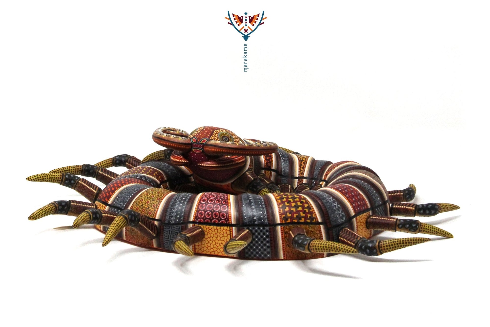 Alebrie Ciempiés - Nagande - Arte Huichol - Marakame