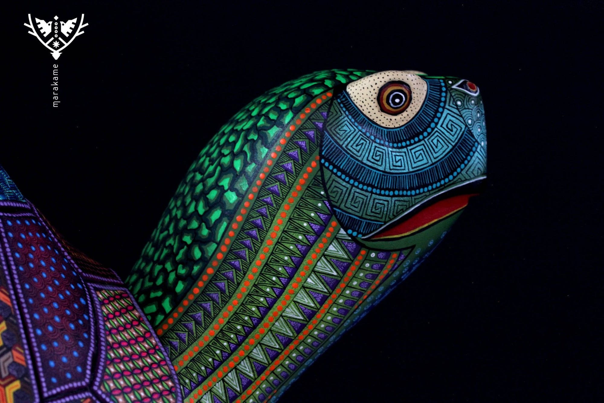 Alebrie Tortuga - Nanene - Arte Huichol - Marakame