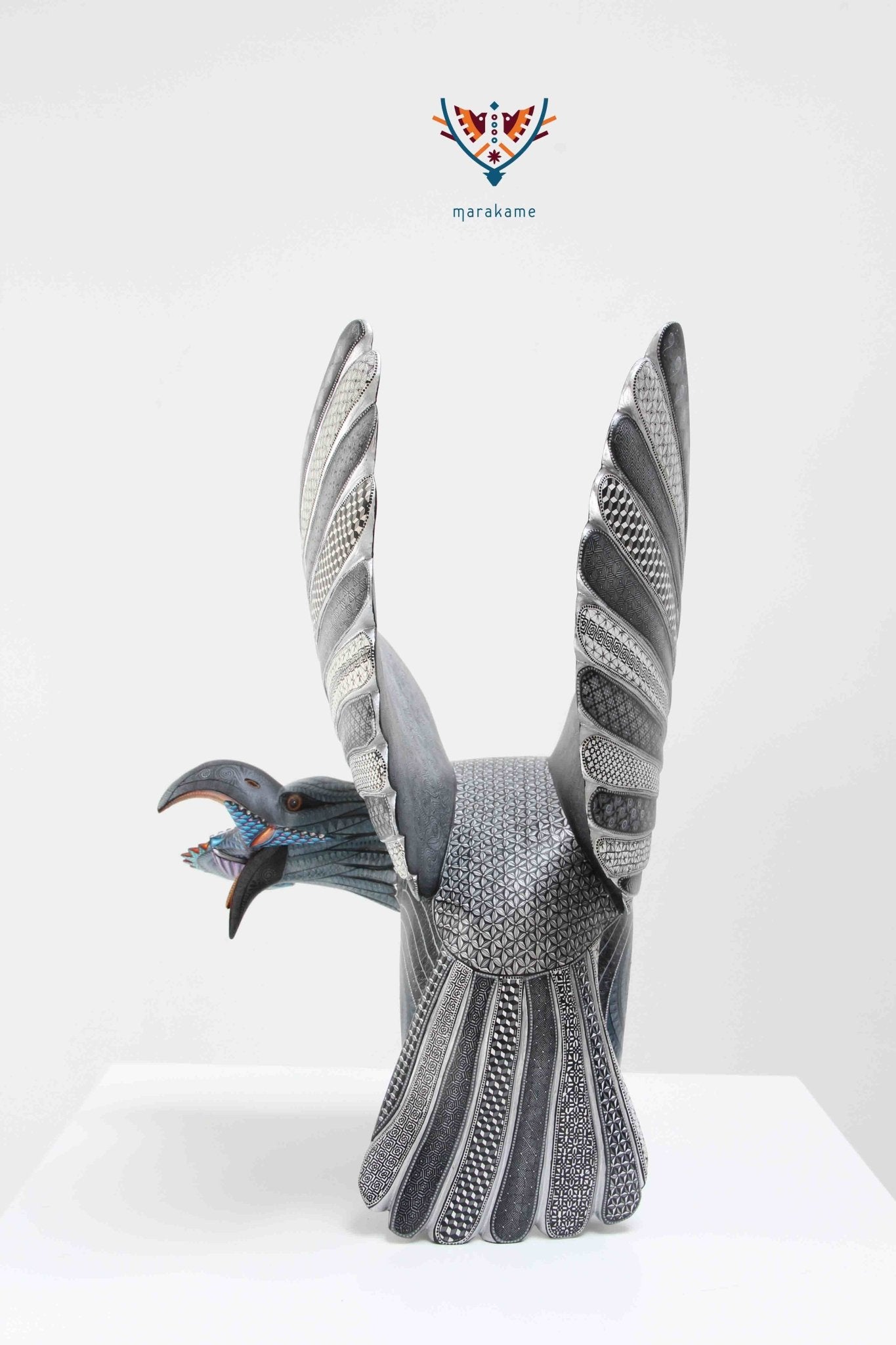 Alebrije - Águila cazadora Guuze' - Arte Huichol - Marakame