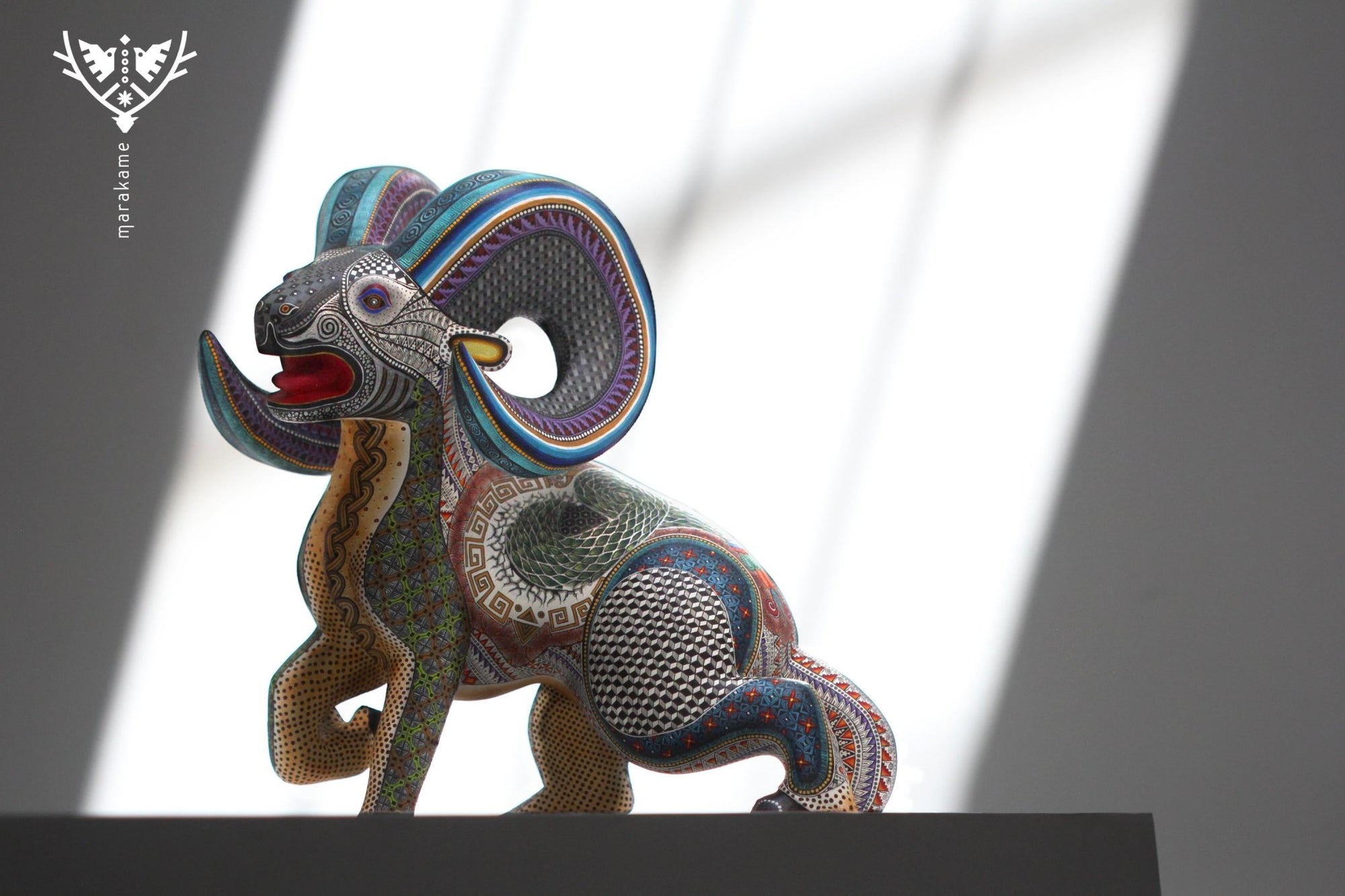 Alebrije - Borrego Cimarrón - Arte Huichol - Marakame