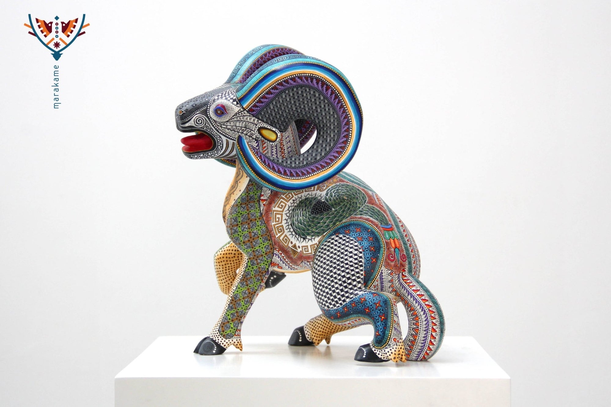 Alebrije - Borrego Cimarrón - Arte Huichol - Marakame