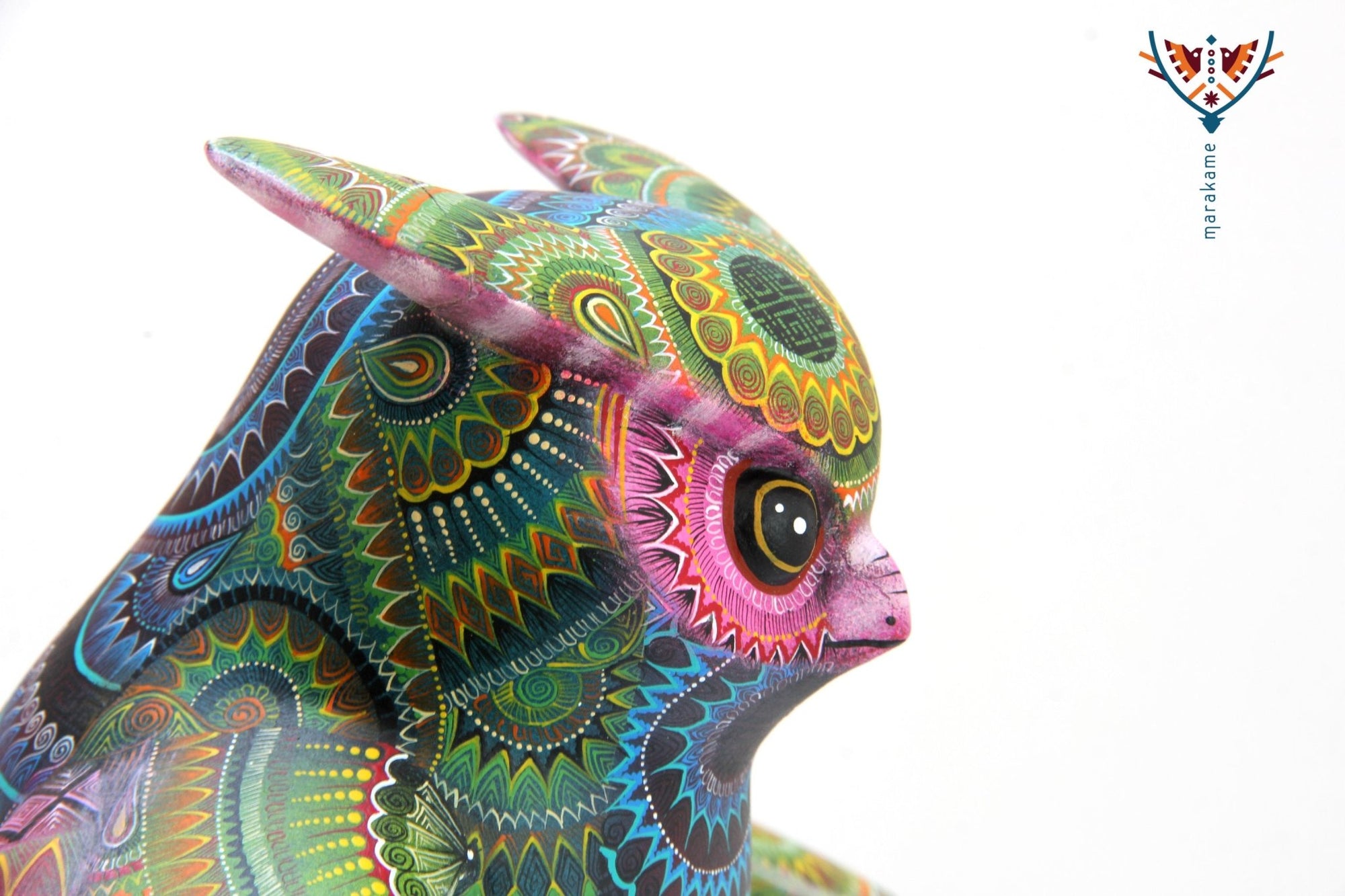 Alebrije - Búho Real - Arte Huichol - Marakame