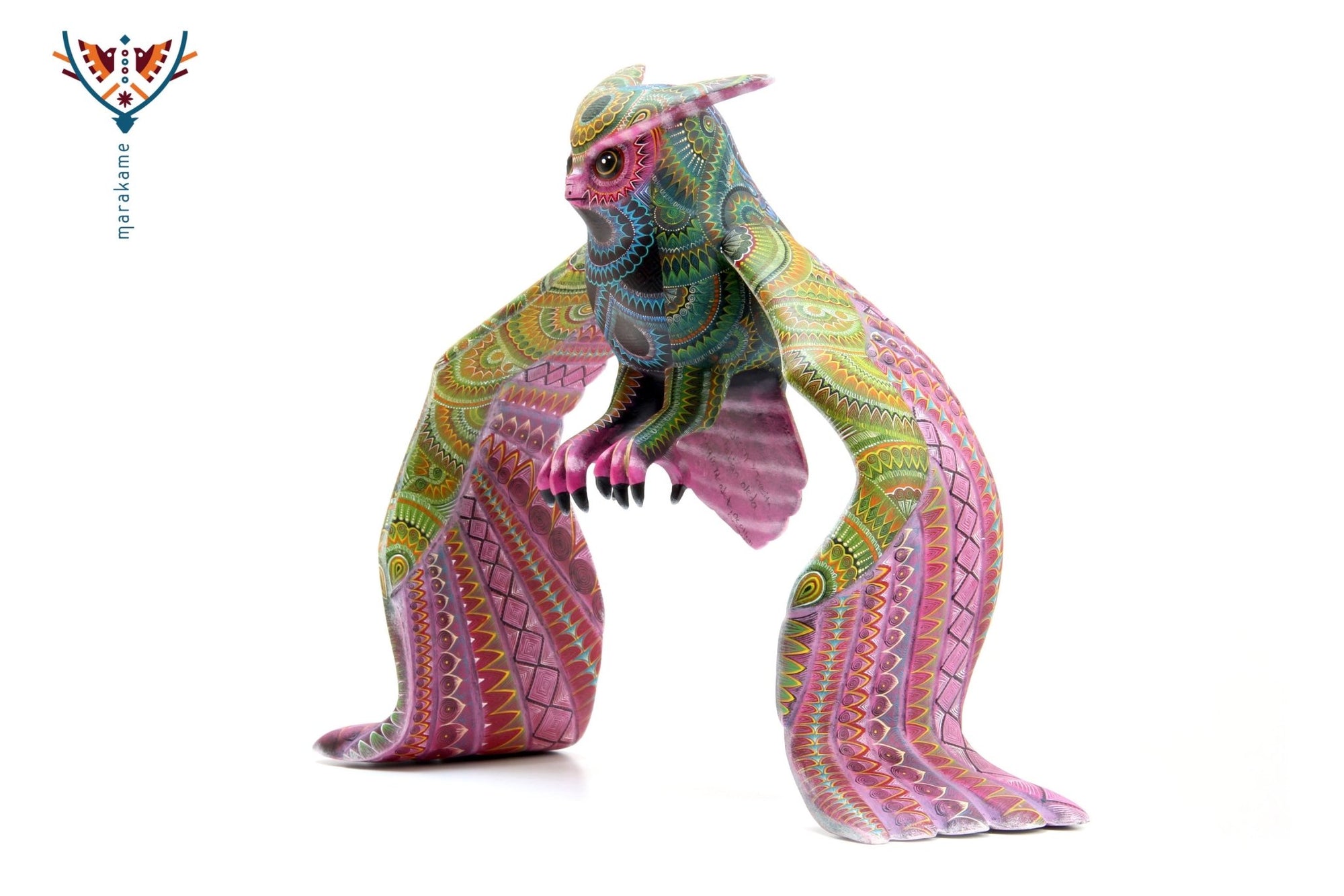 Alebrije - Búho Real - Arte Huichol - Marakame