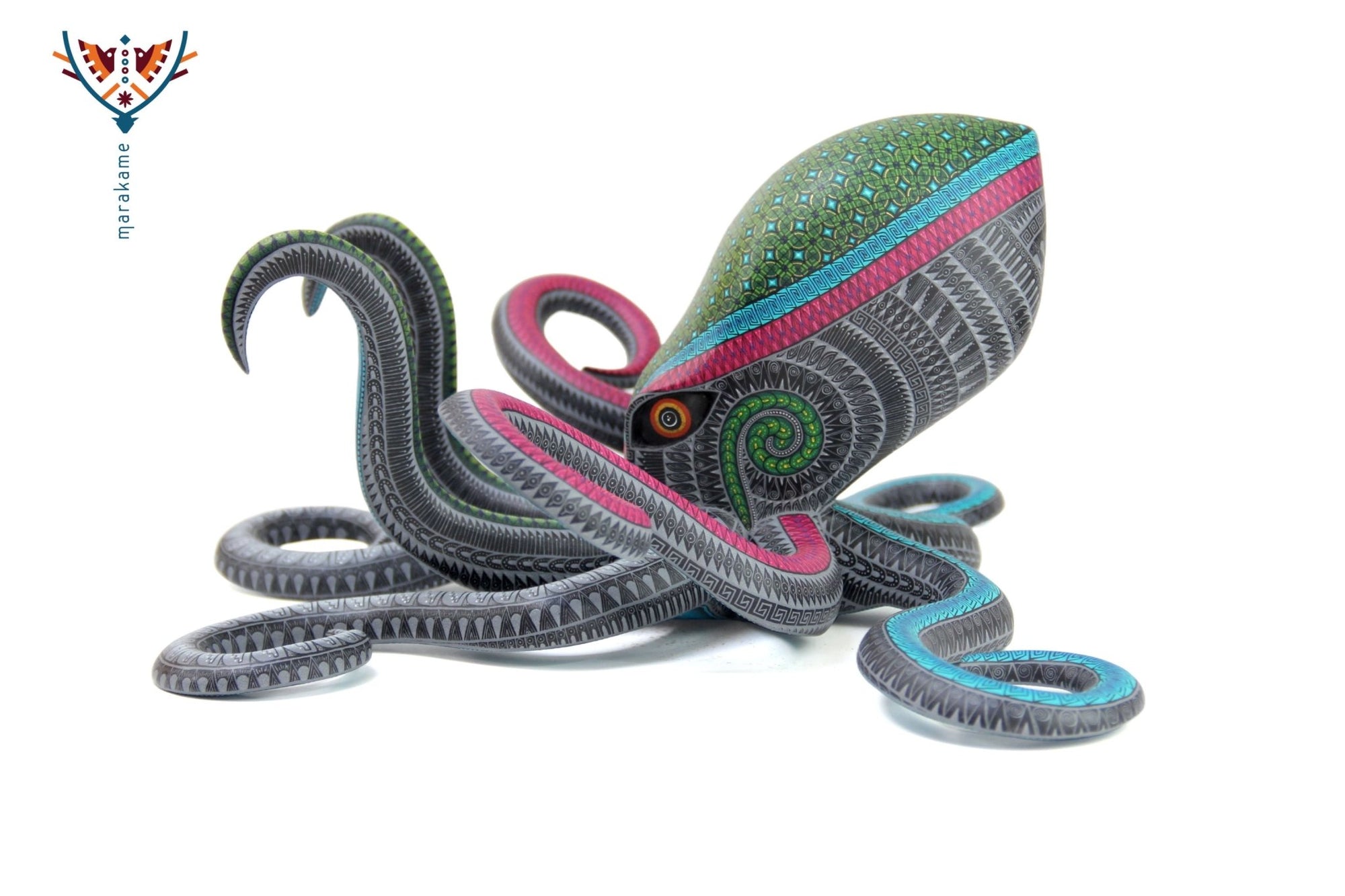 Alebrije - Calamar - Arte Huichol - Marakame