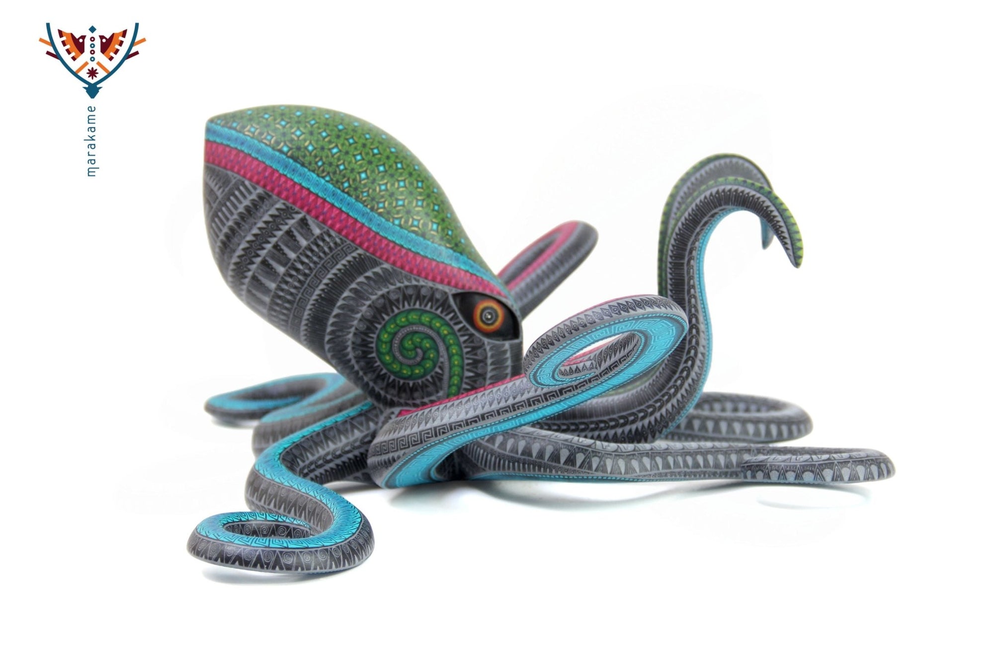 Alebrije - Calamar - Arte Huichol - Marakame