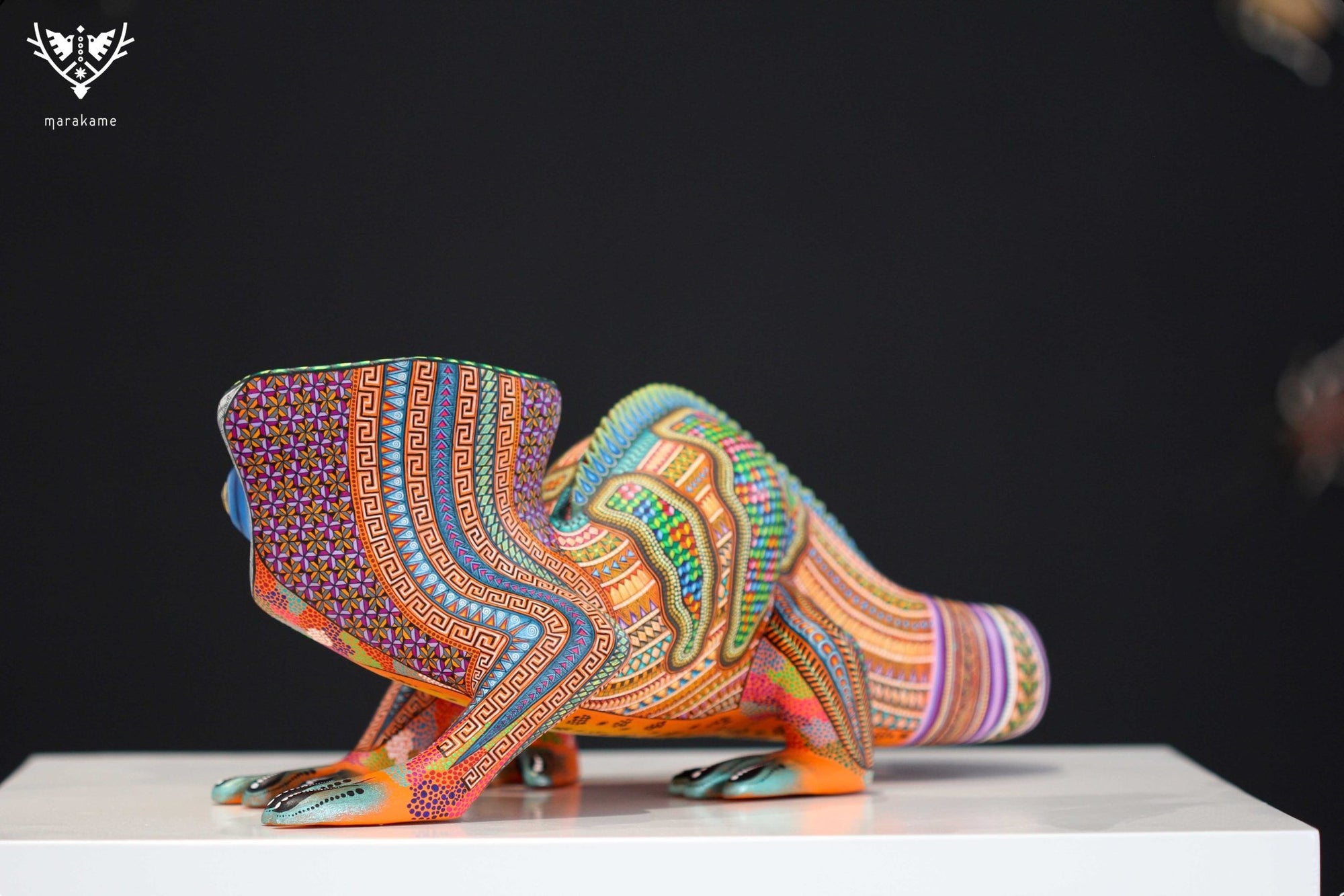 Alebrije - Camaleón - Arte Huichol - Marakame
