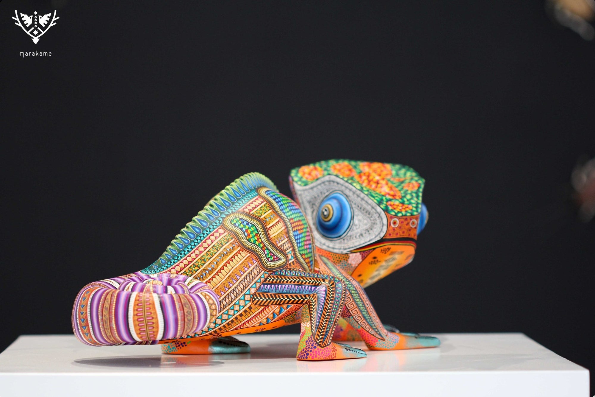 Alebrije - Camaleón - Arte Huichol - Marakame