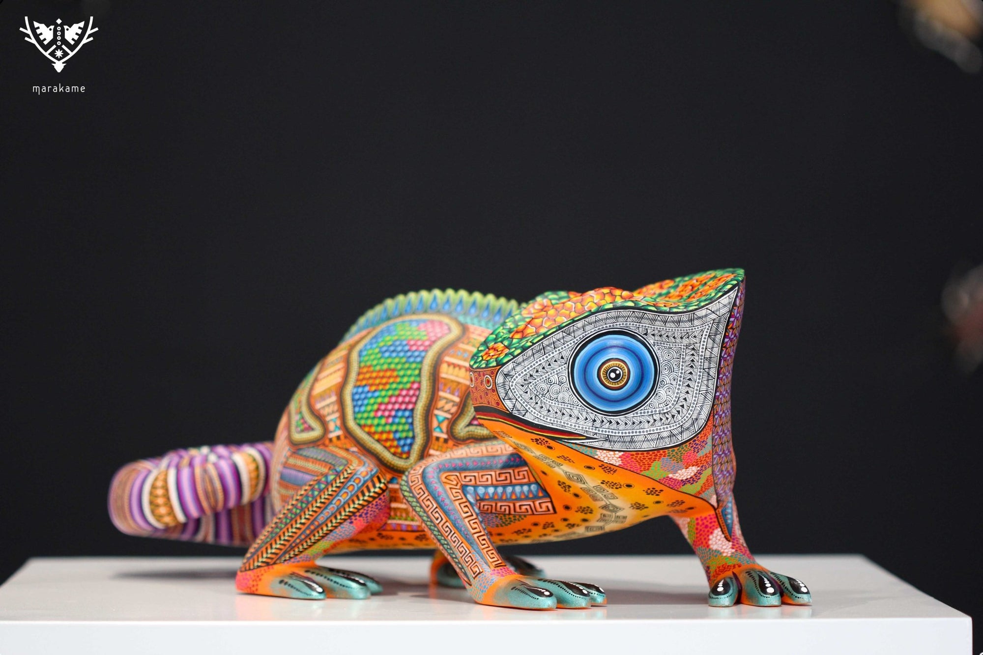 Alebrije - Camaleón - Arte Huichol - Marakame