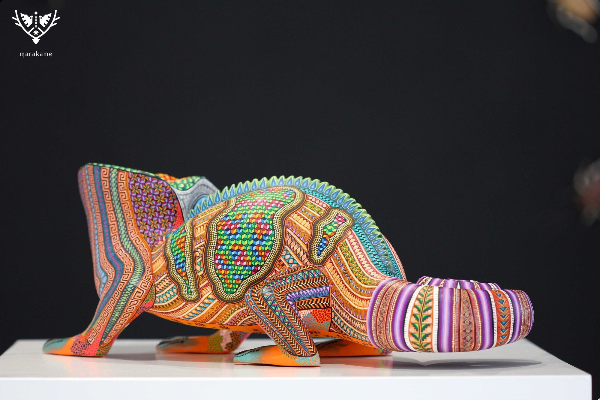 Alebrije - Camaleón - Arte Huichol - Marakame