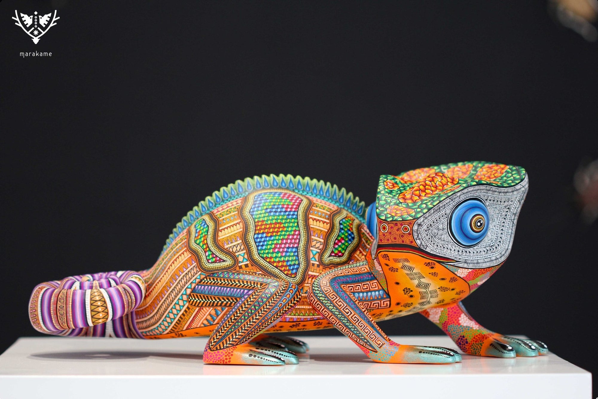Alebrije - Camaleón - Arte Huichol - Marakame