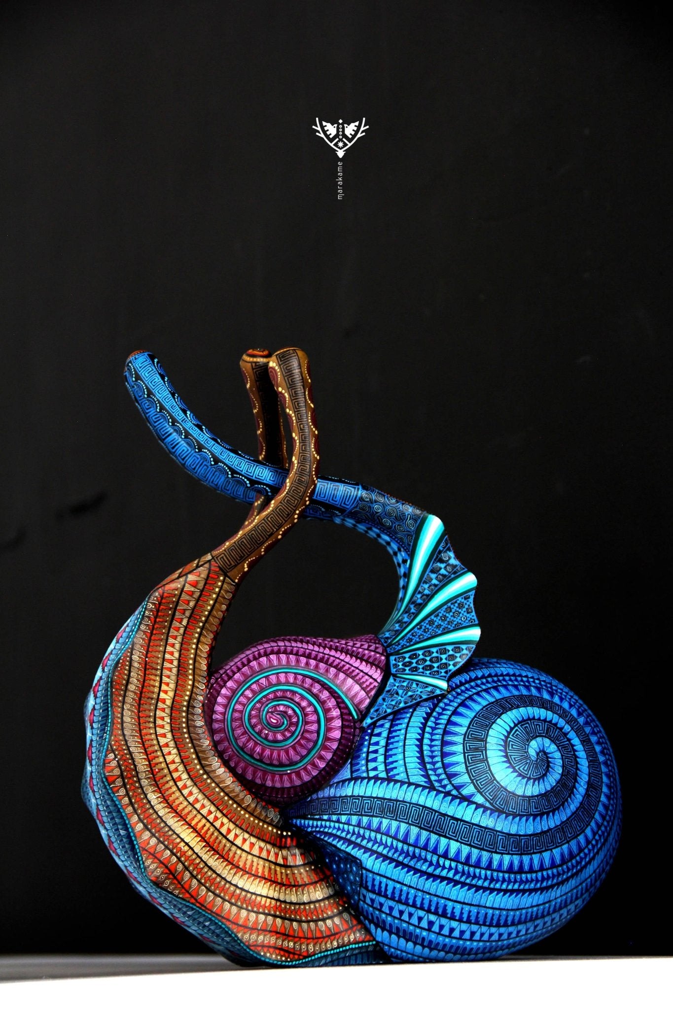 Alebrije - Caracoles - Arte Huichol - Marakame