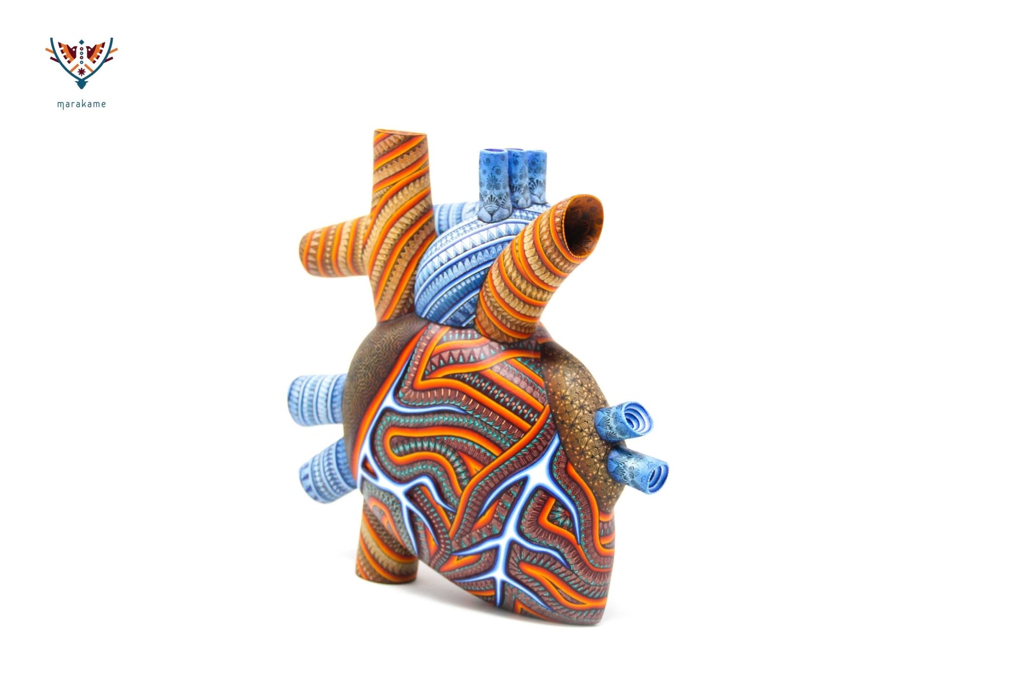 Alebrije - Corazón Ladxidó' - Arte Huichol - Marakame