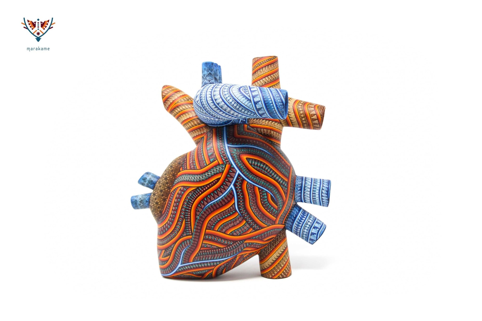 Alebrije - Corazón Ladxidó' - Arte Huichol - Marakame