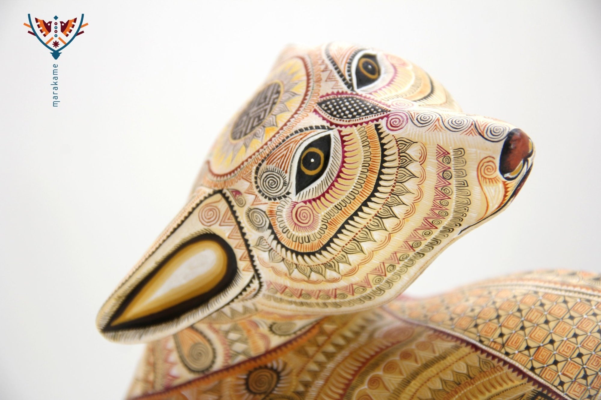 Alebrije - Coyote - Arte Huichol - Marakame