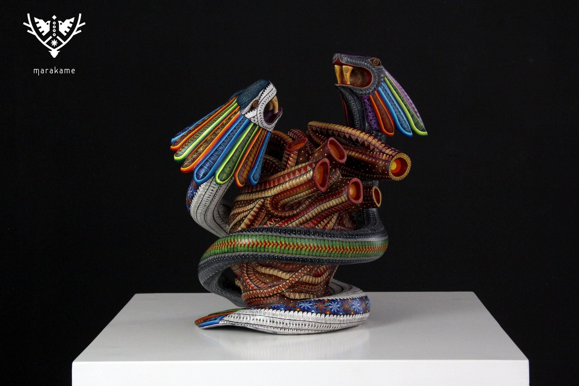 Alebrije - Danza de Quetzalcoatl - Arte Huichol - Marakame