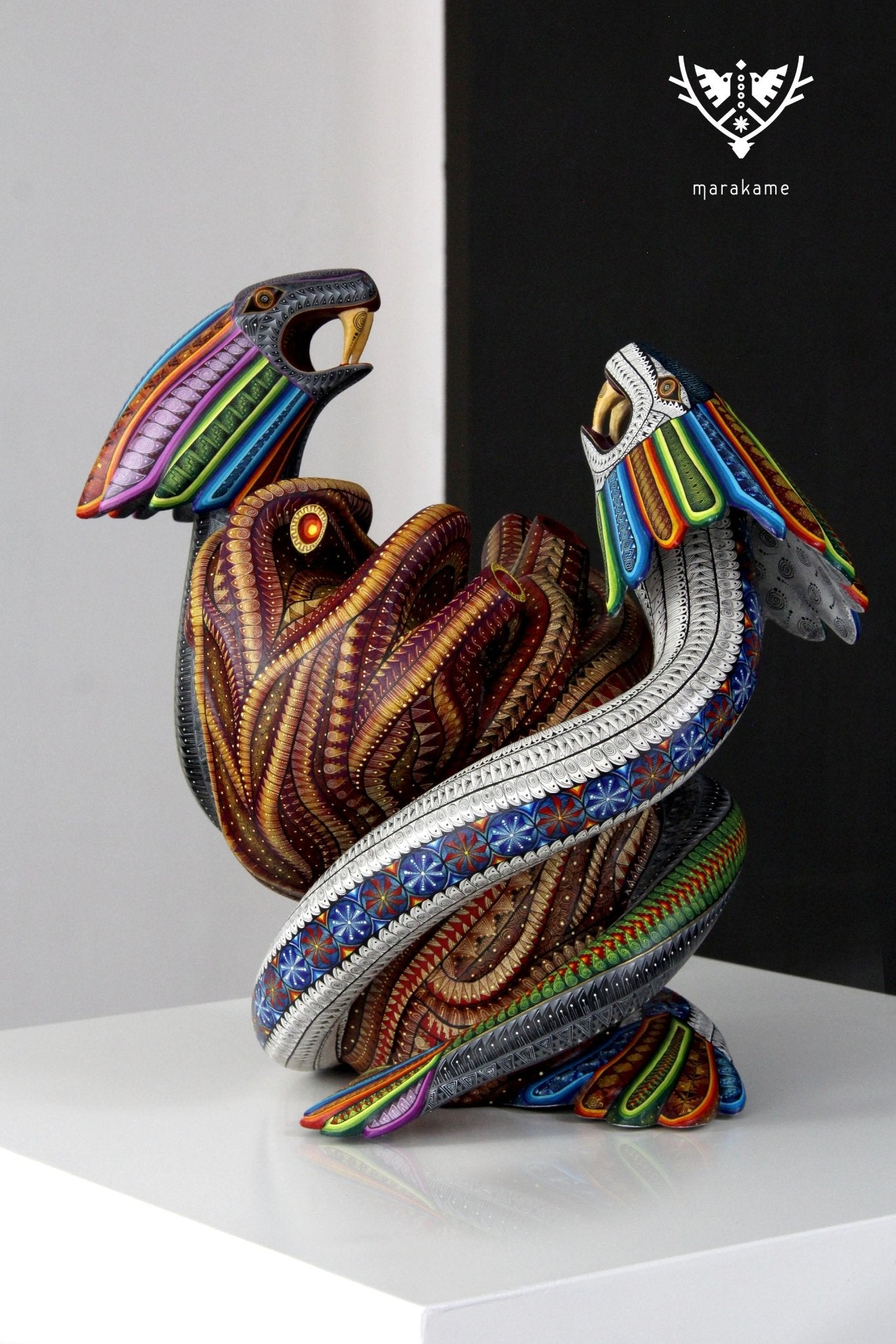 Alebrije - Danza de Quetzalcoatl - Arte Huichol - Marakame