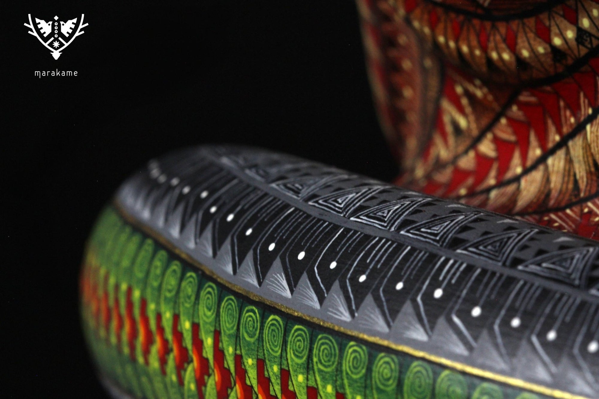 Alebrije - Danza de Quetzalcoatl - Arte Huichol - Marakame