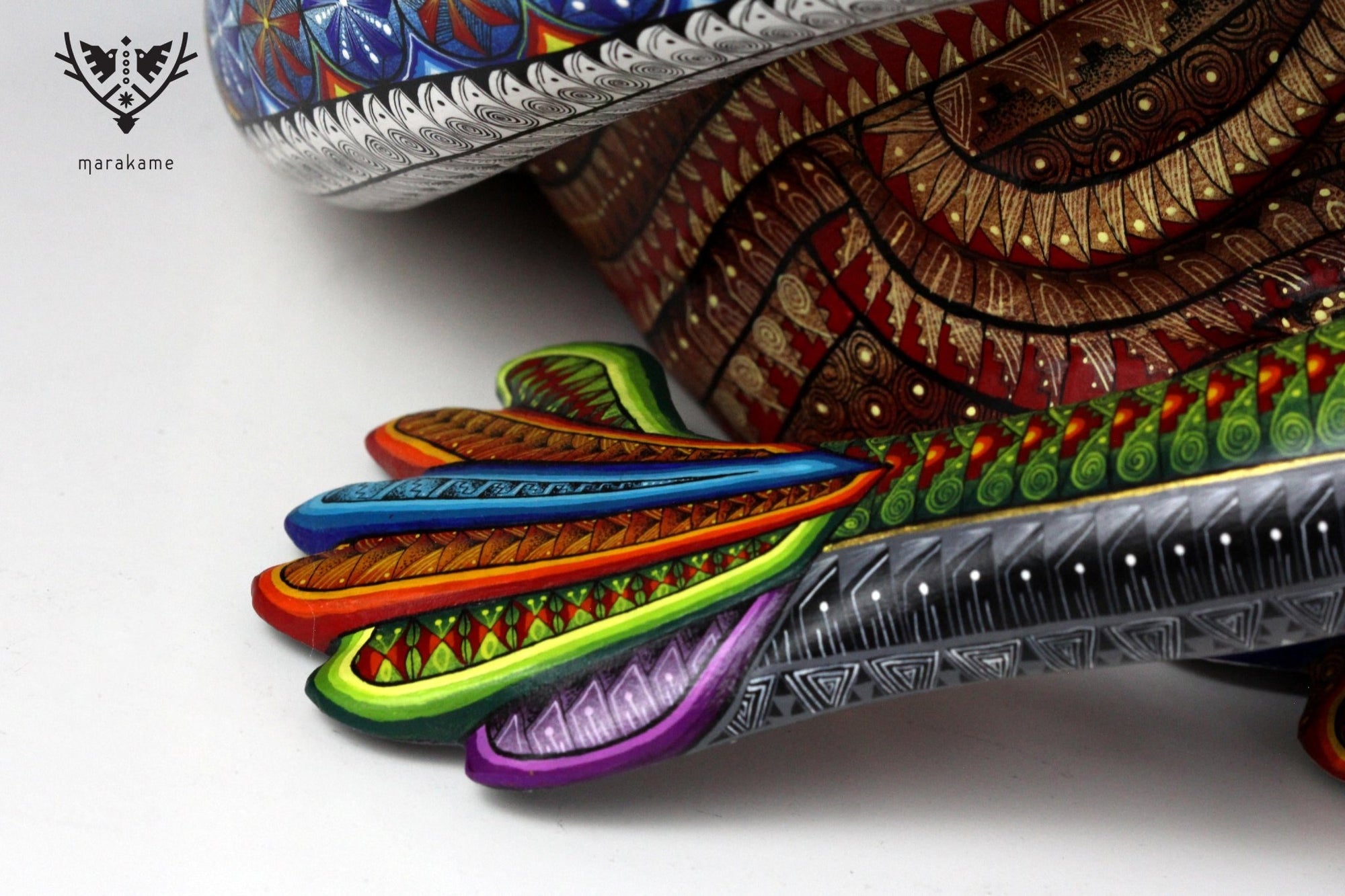Alebrije - Danza de Quetzalcoatl - Arte Huichol - Marakame