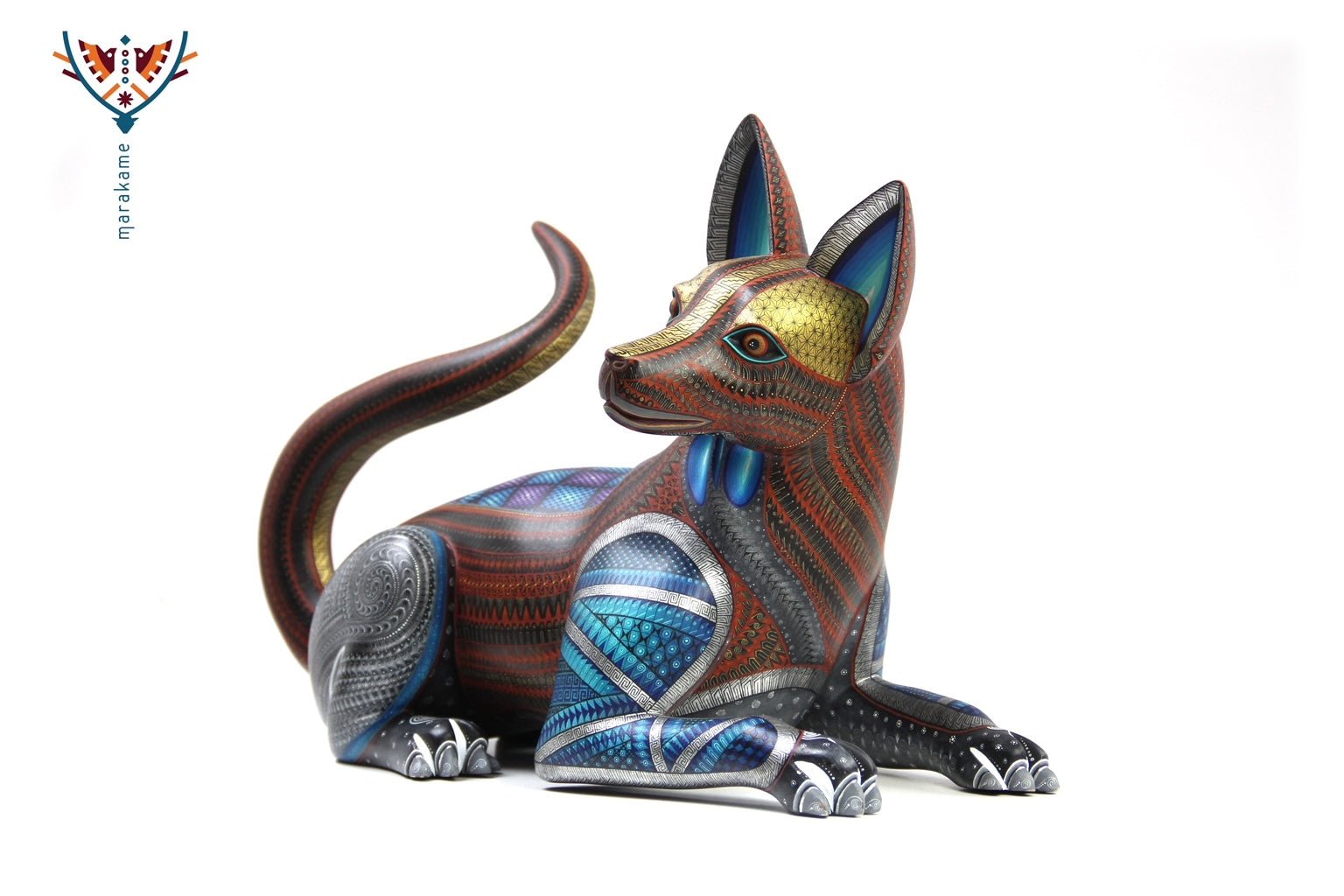 Alebrije - El Xoloitzcuintle - Arte Huichol - Marakame