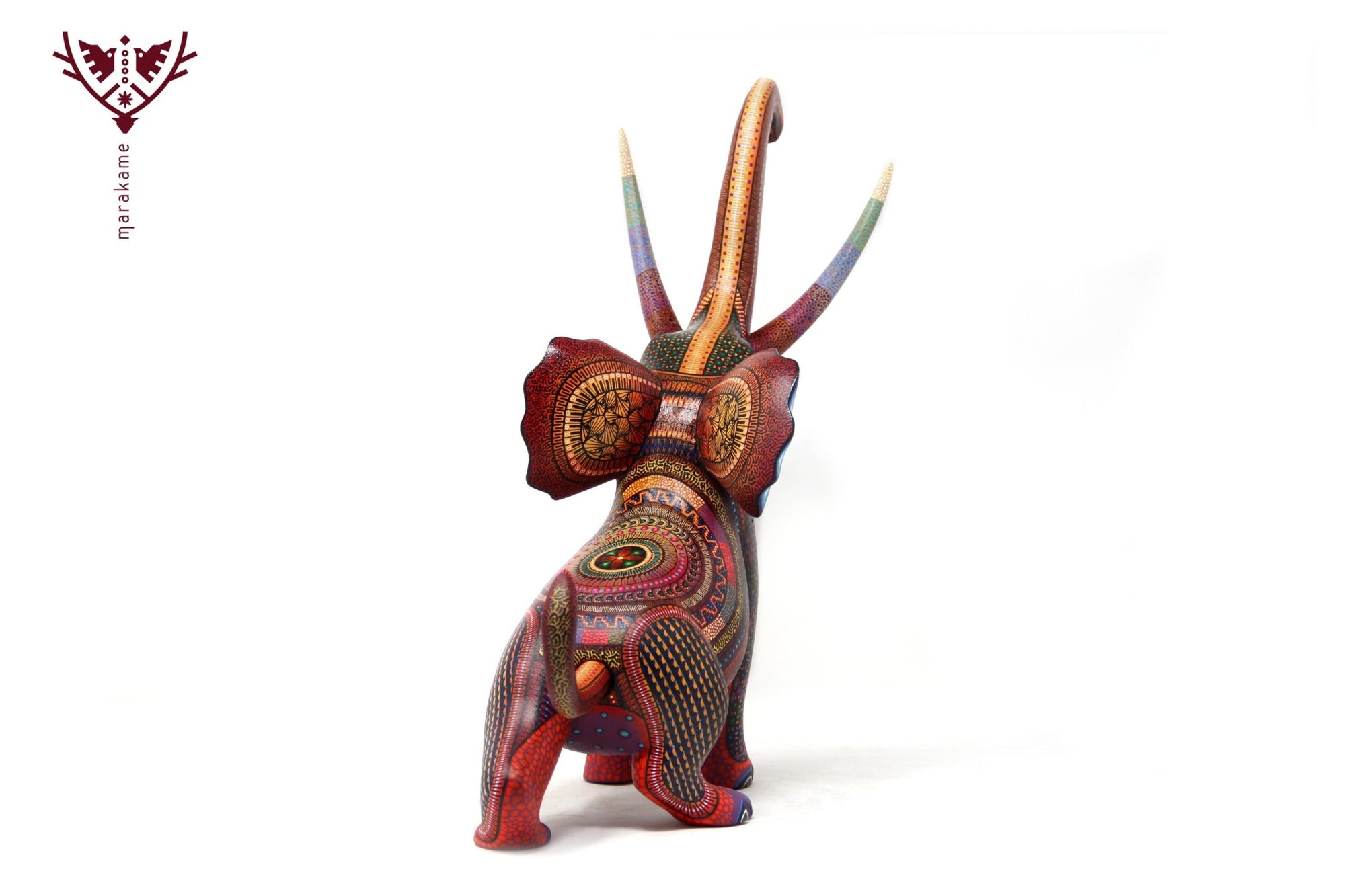 Alebrije - Elefante Pochutla - Arte Huichol - Marakame