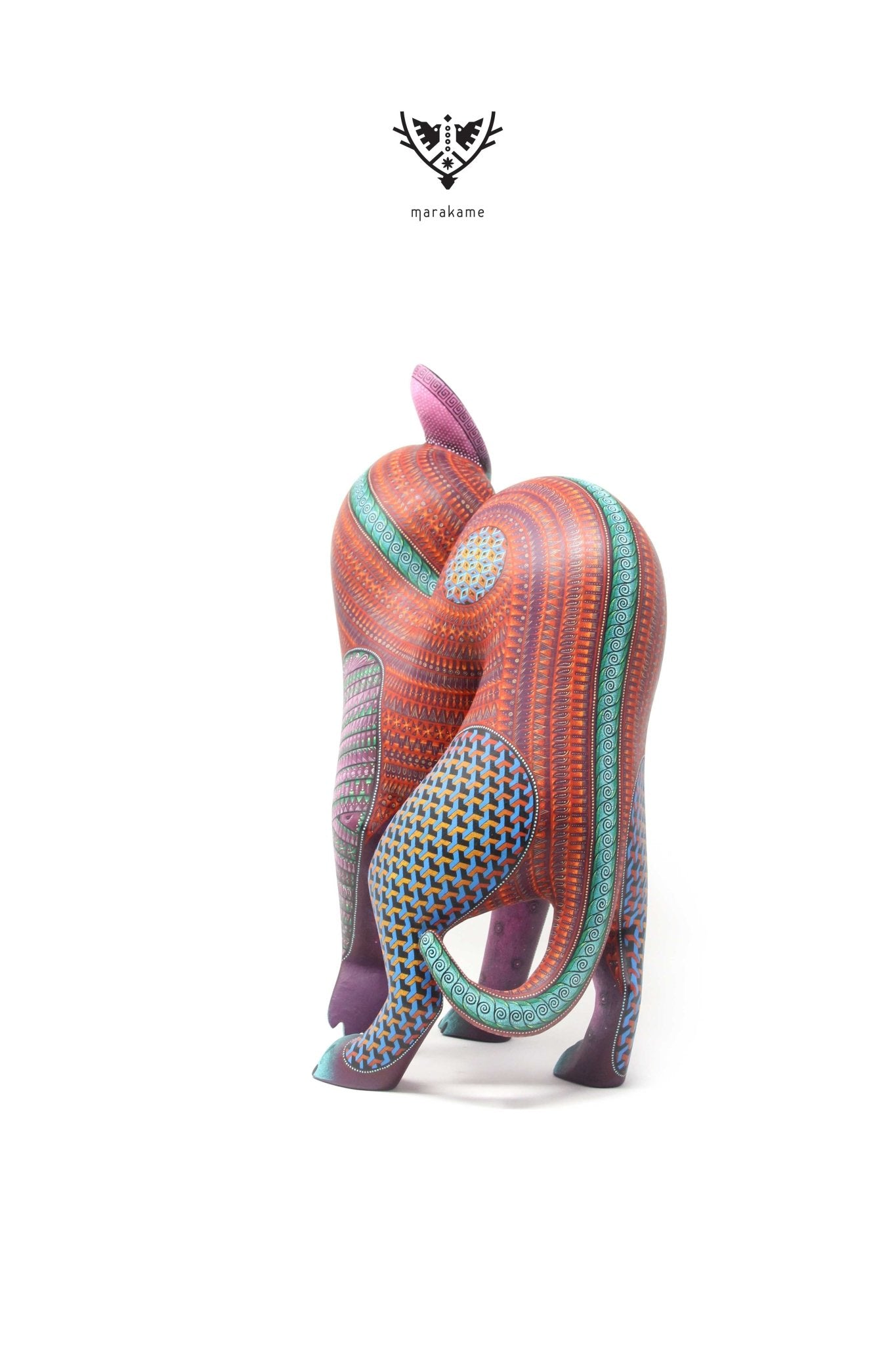 Alebrije - Fusión Búho Chango - Arte Huichol - Marakame