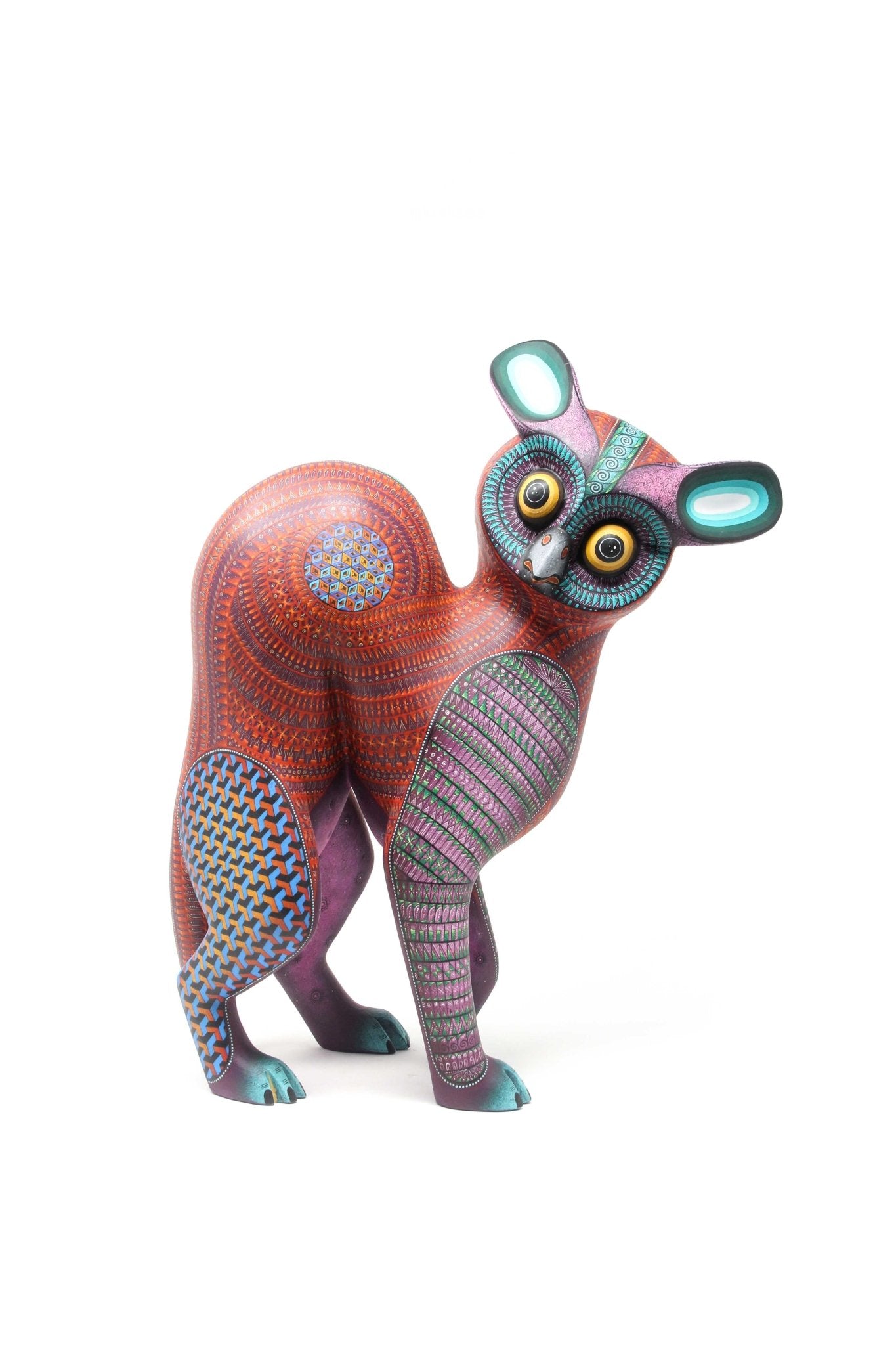 Alebrije - Fusión Búho Chango - Arte Huichol - Marakame