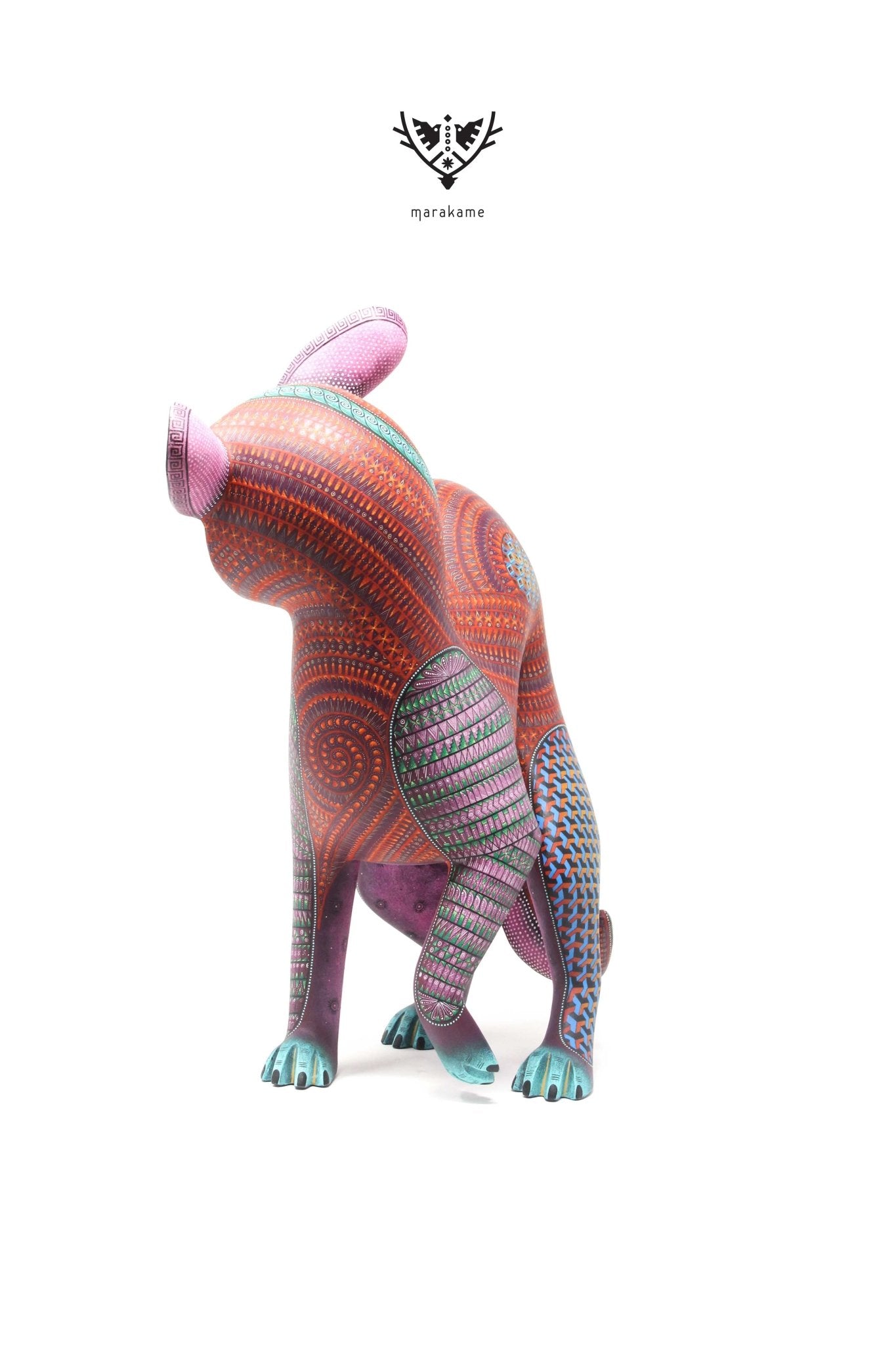 Alebrije - Fusión Búho Chango - Arte Huichol - Marakame