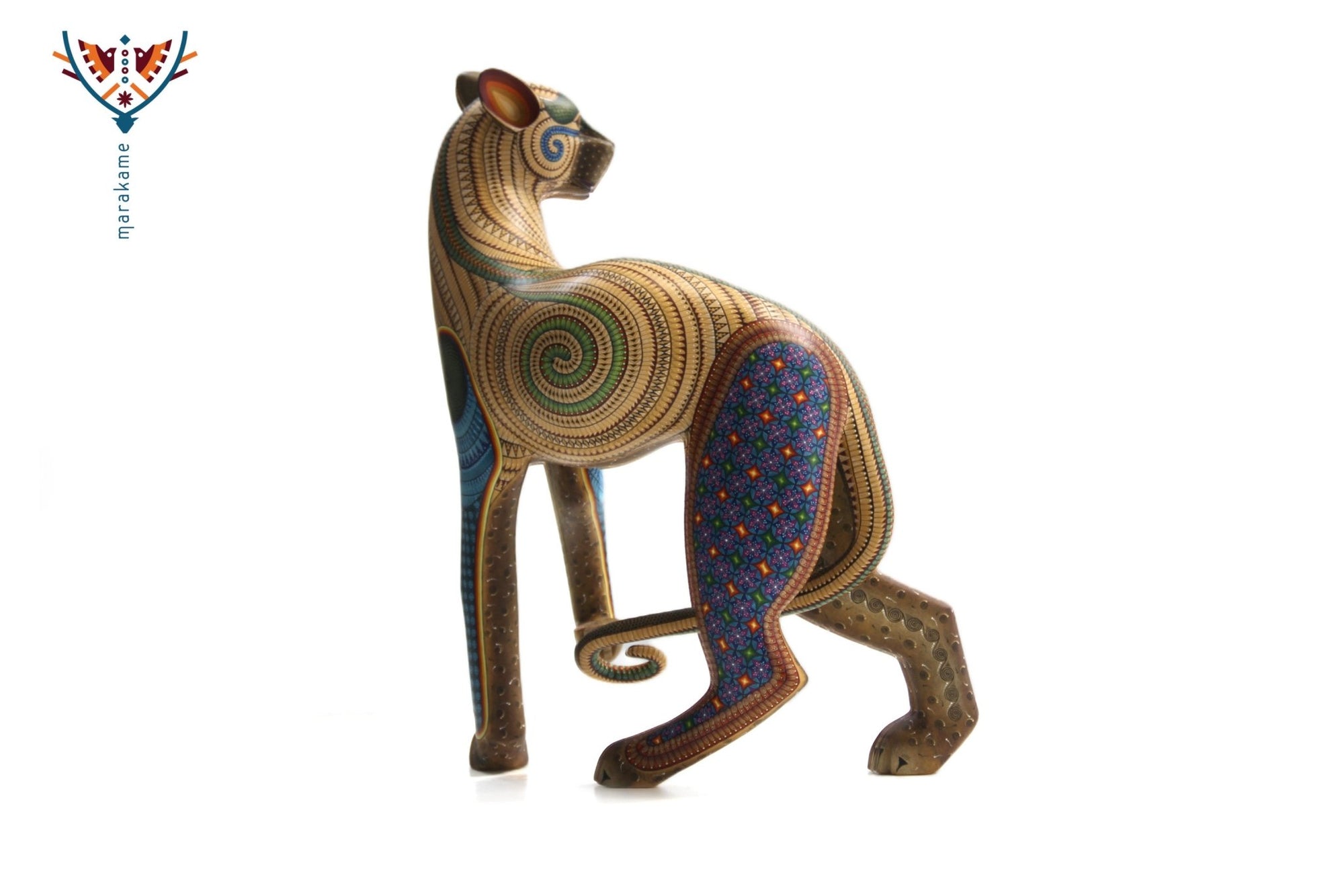 Alebrije - Gran Cheetah - Arte Huichol - Marakame