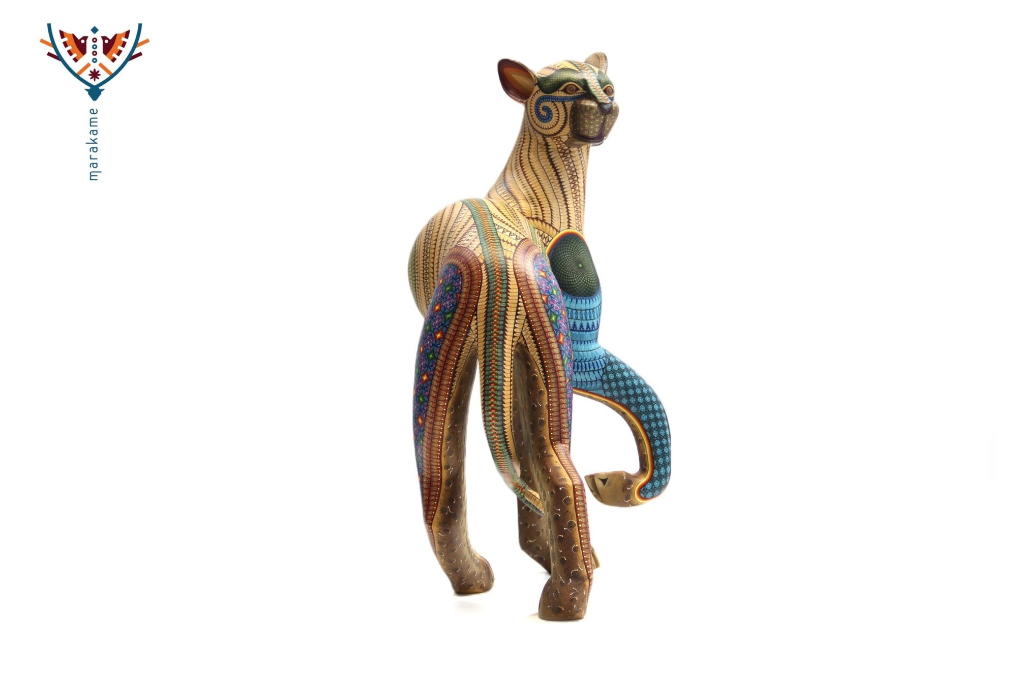 Alebrije - Gran Cheetah - Arte Huichol - Marakame