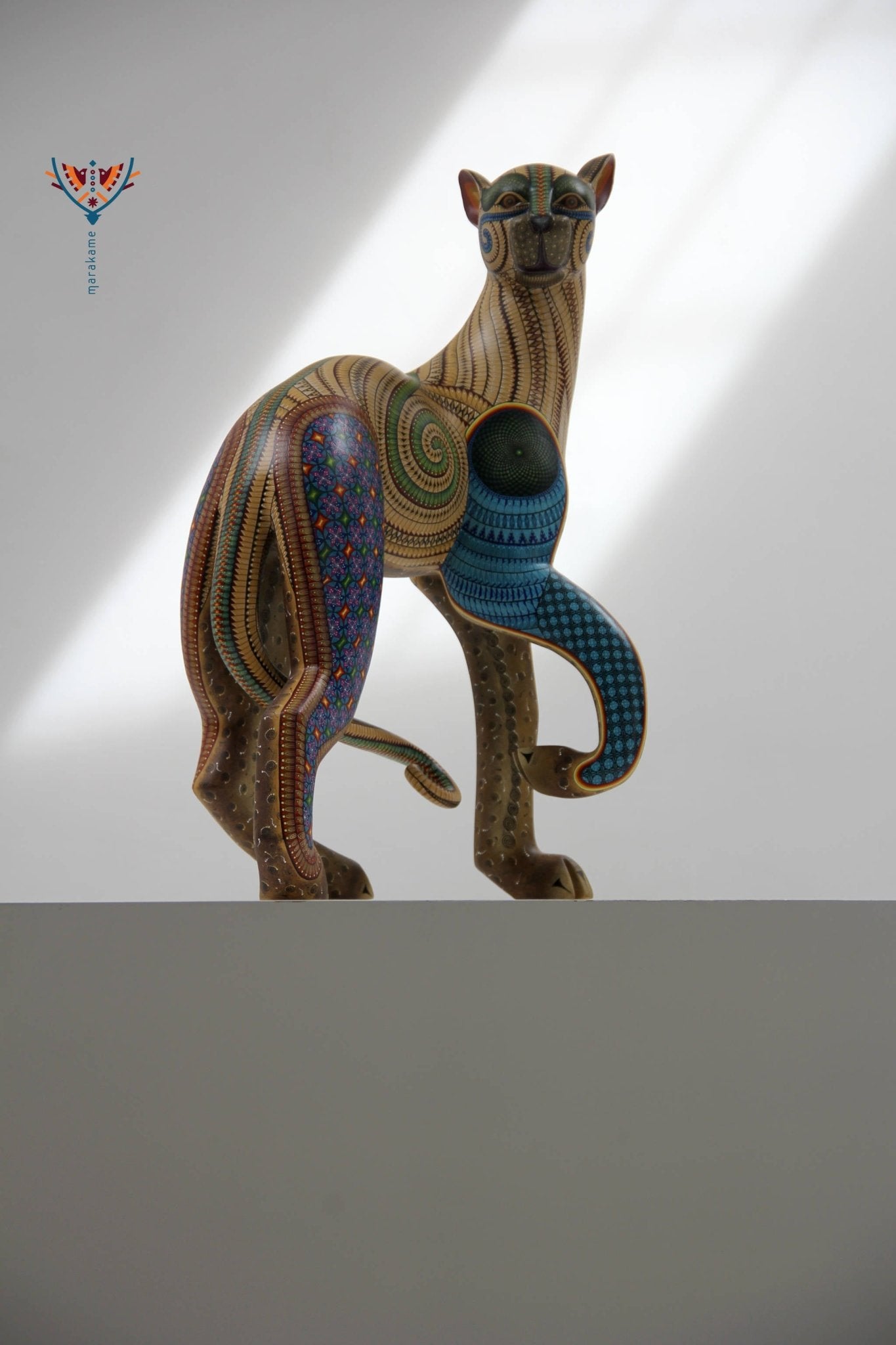 Alebrije - Gran Cheetah - Arte Huichol - Marakame