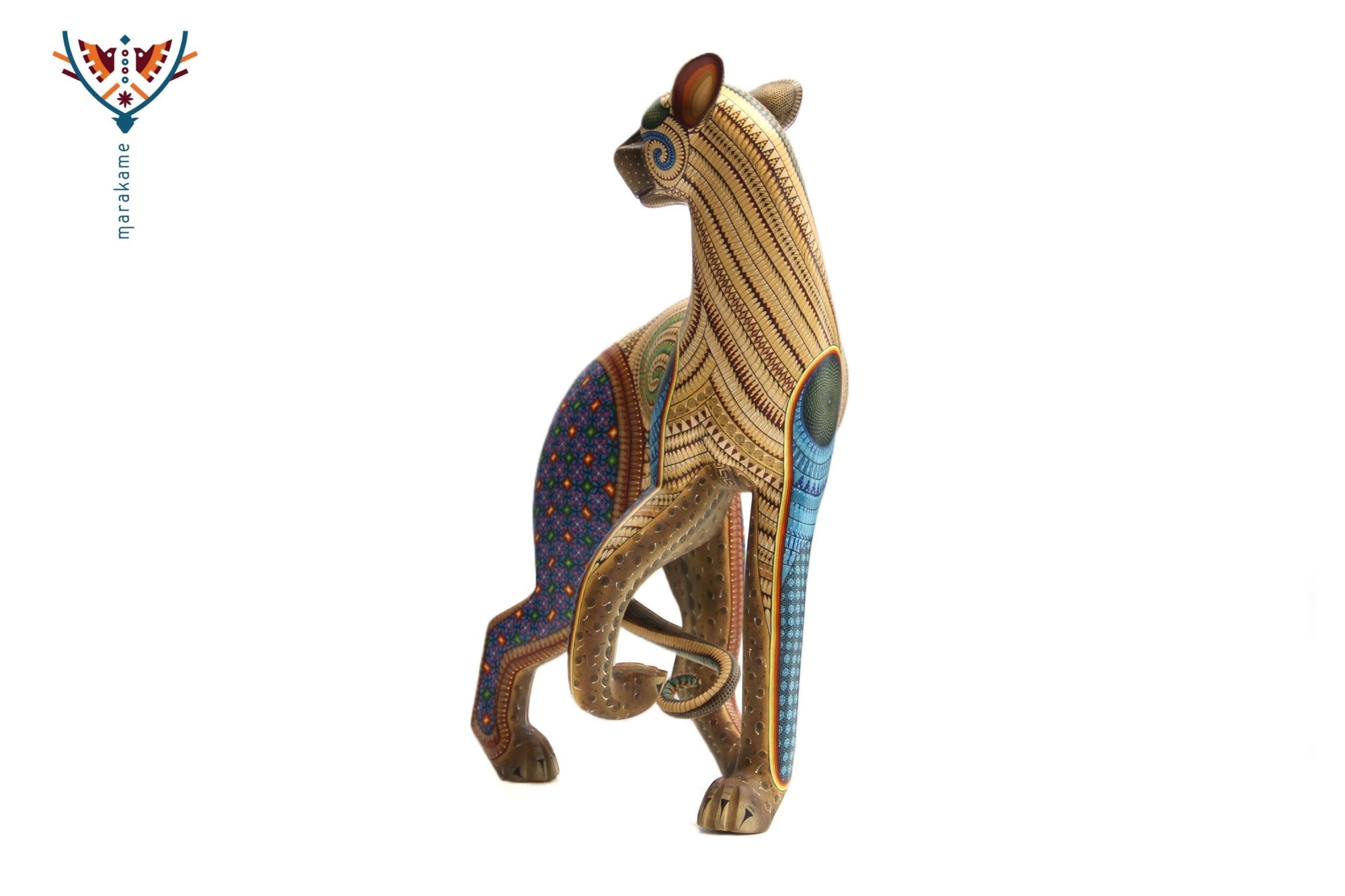 Alebrije - Gran Cheetah - Arte Huichol - Marakame