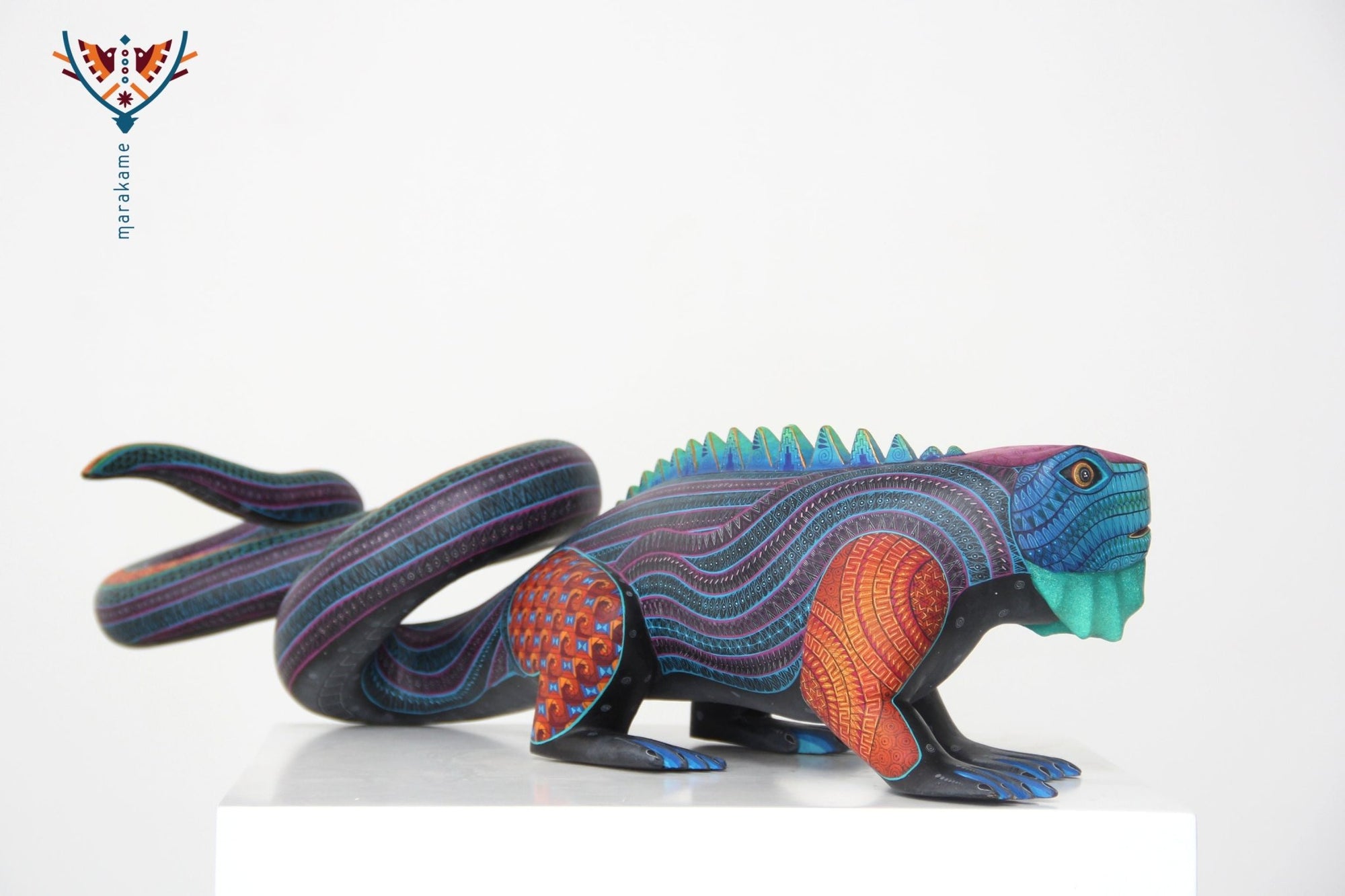 Alebrije - Iguana - Arte Huichol - Marakame