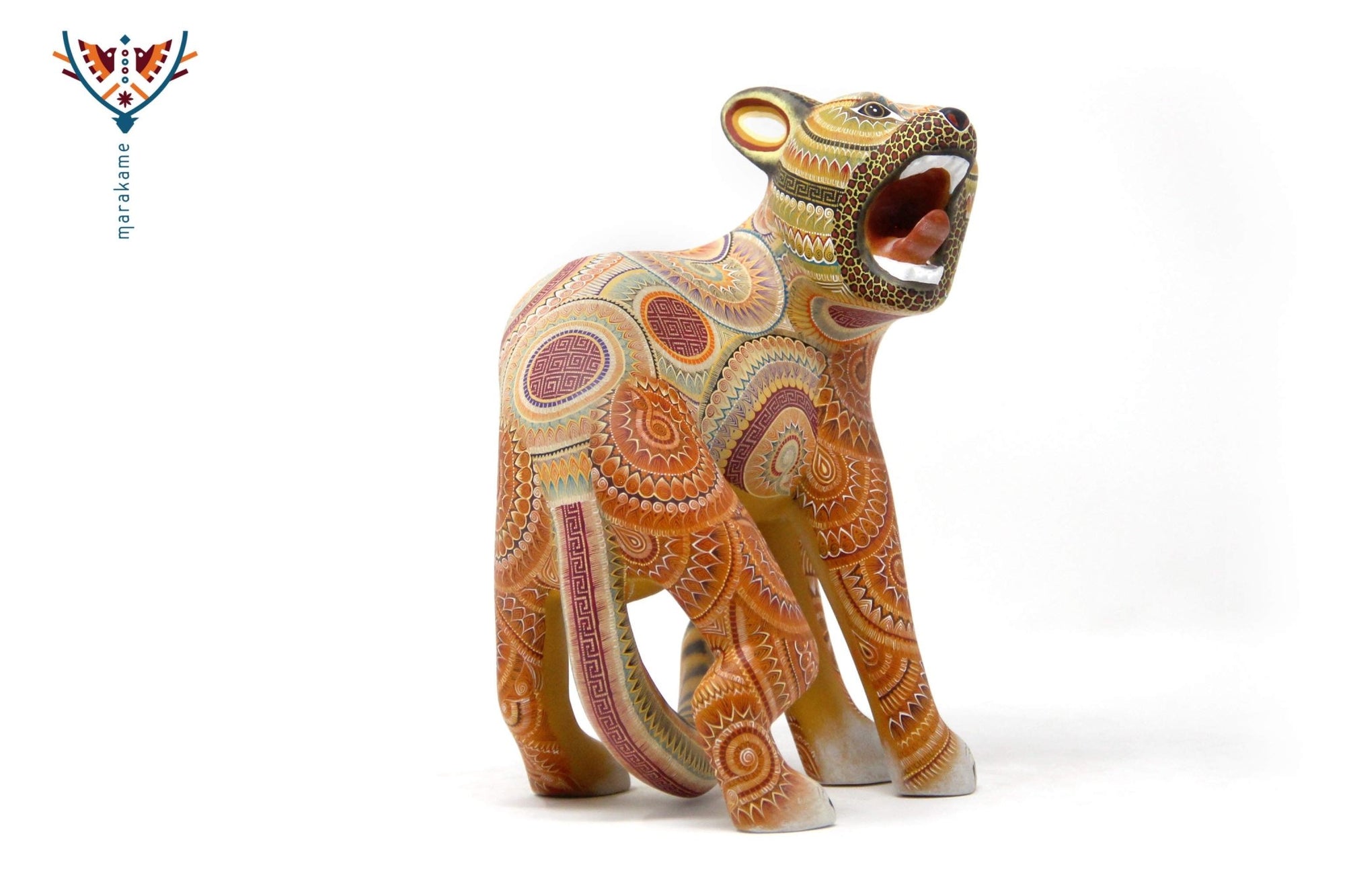 Alebrije Jaguar - Beedxe' II - Arte Huichol - Marakame