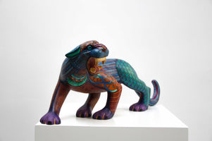 Alebrije Jaguar - Bell tigr - Arte Huichol - Marakame