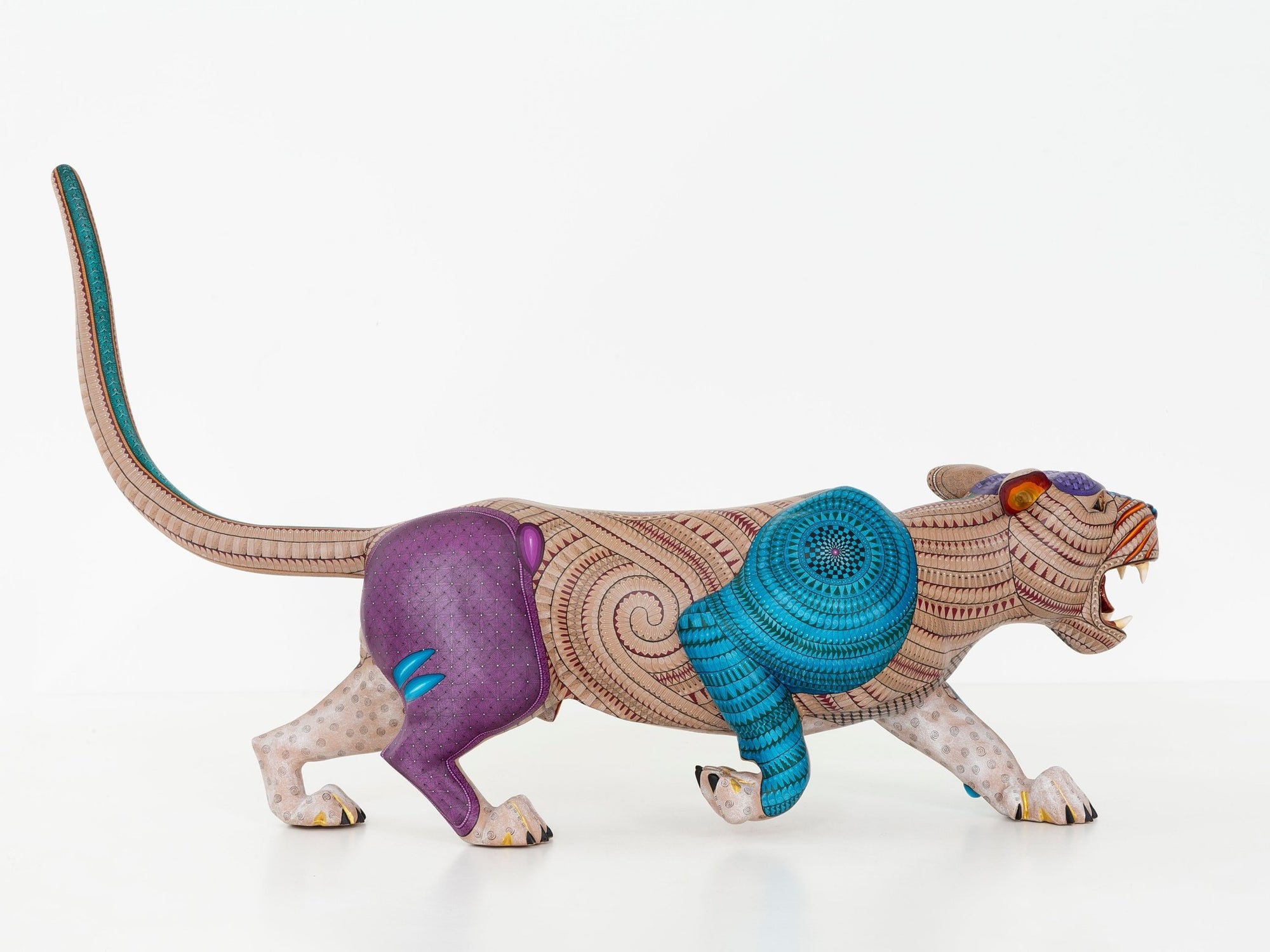 Alebrije - Jaguar Ngola - Arte Huichol - Marakame