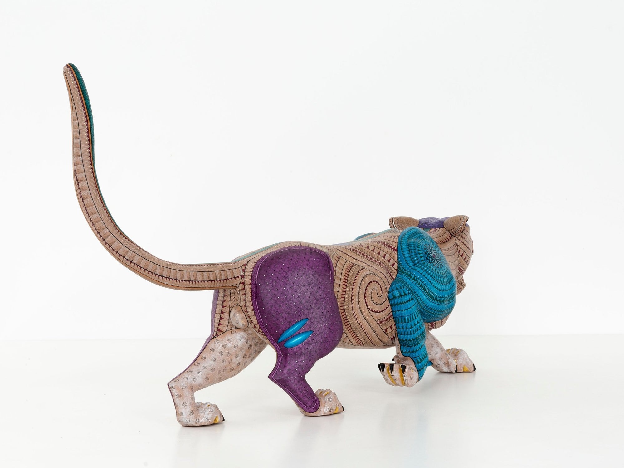 Alebrije - Jaguar Ngola - Arte Huichol - Marakame