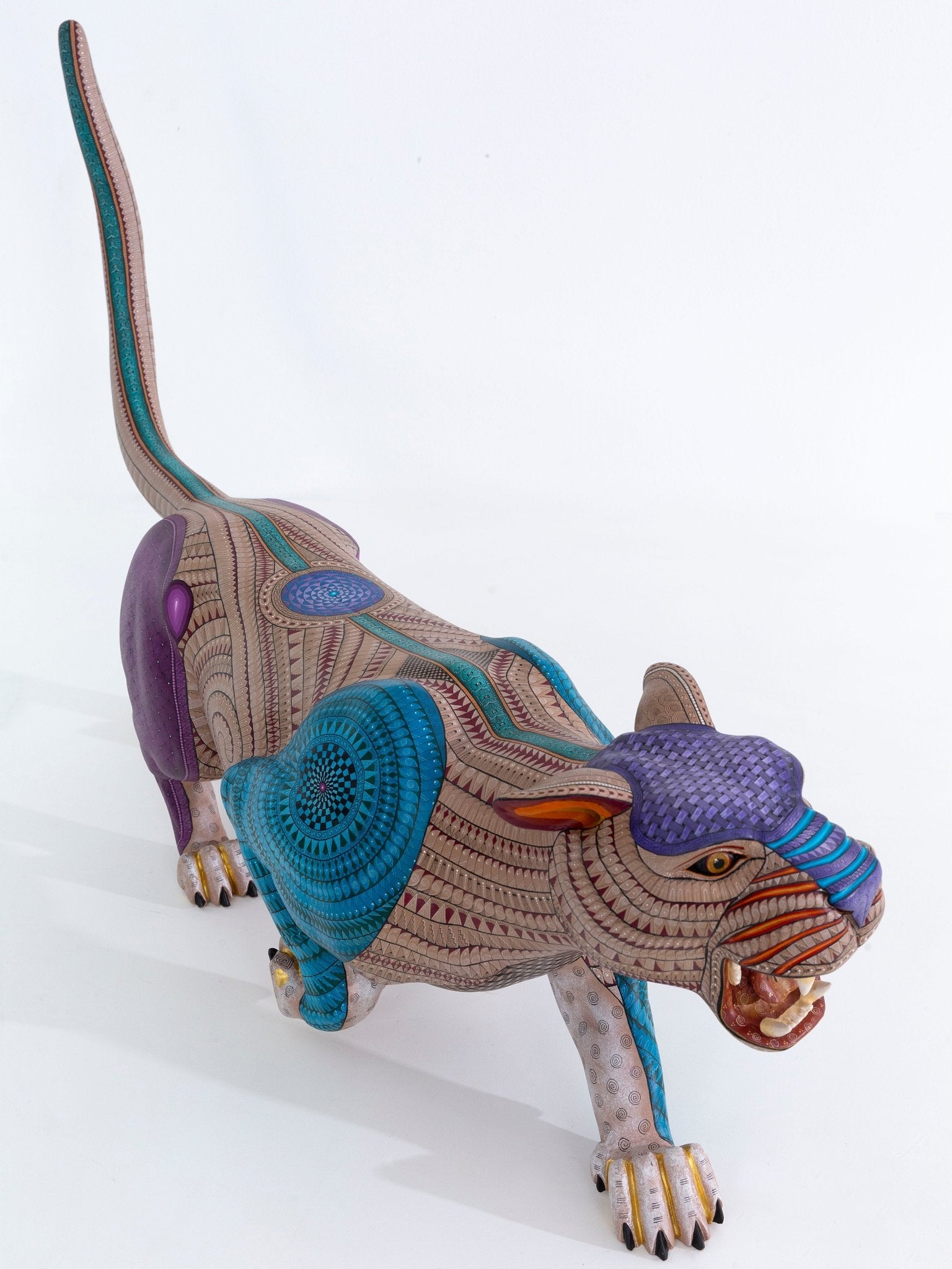 Alebrije - Jaguar Ngola - Arte Huichol - Marakame