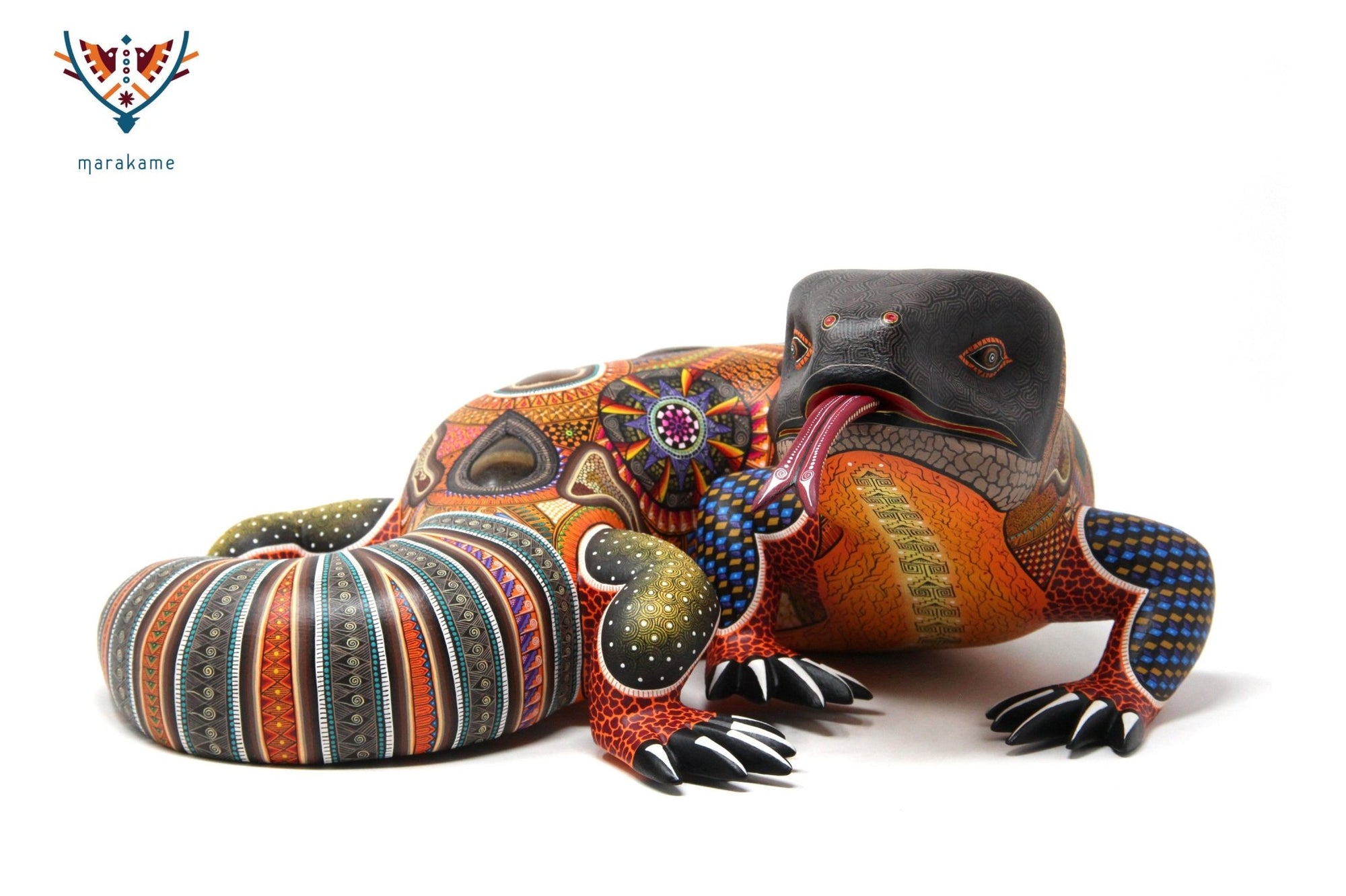 Alebrije - Monstruo de Gila - Arte Huichol - Marakame