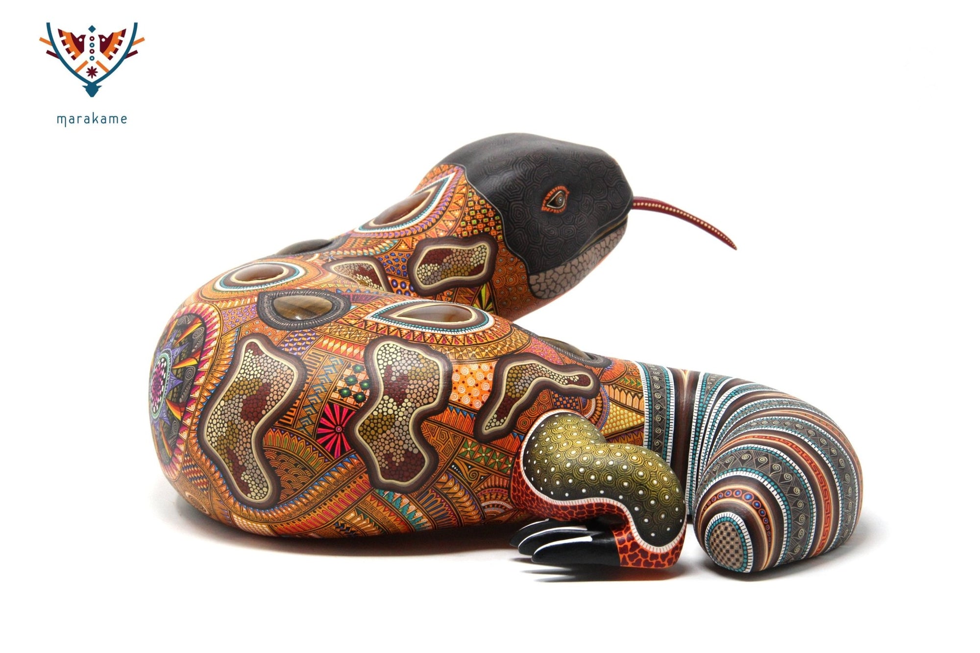 Alebrije - Monstruo de Gila - Arte Huichol - Marakame