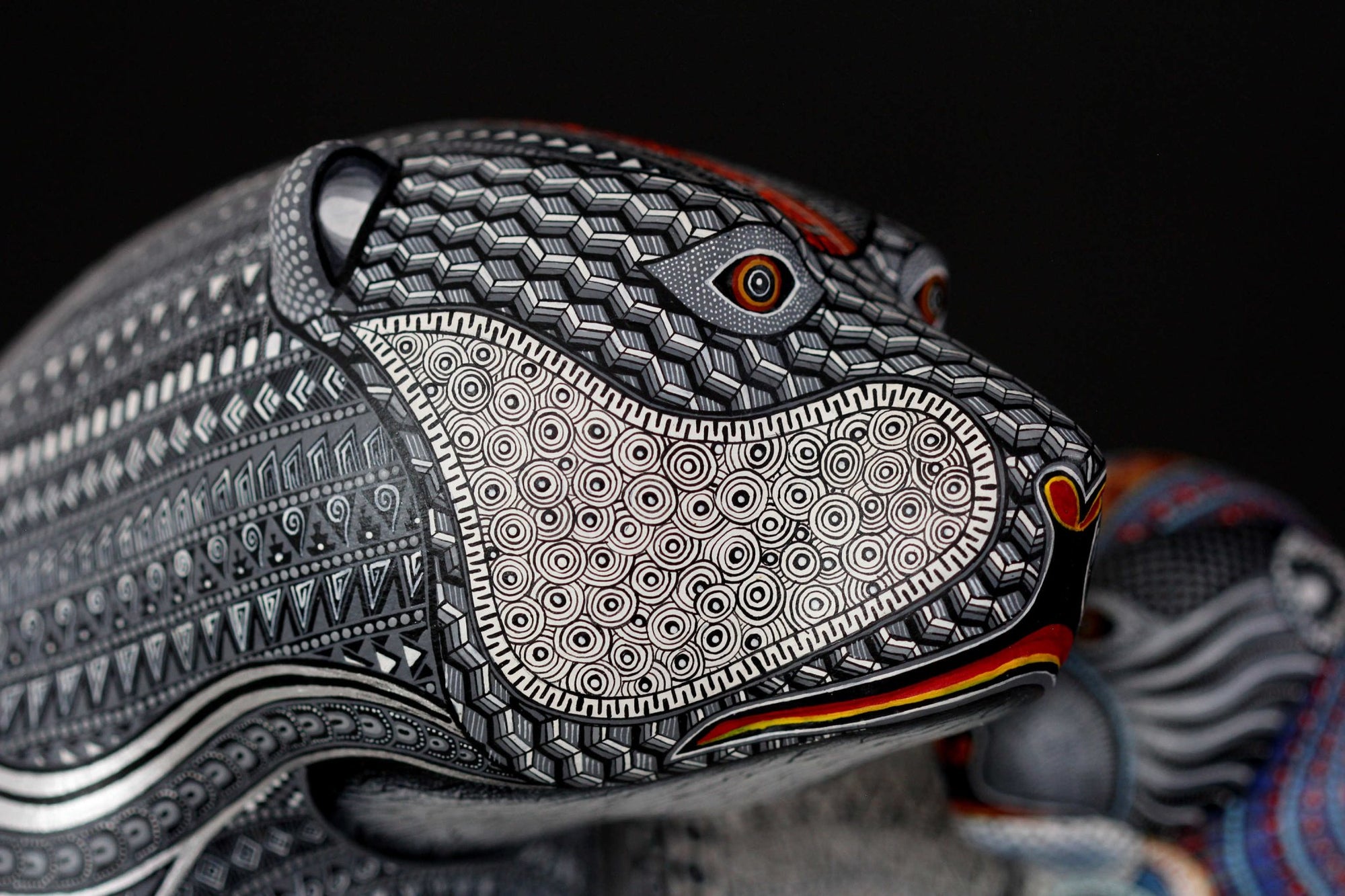 Alebrije - Oso con bebé - Arte Huichol - Marakame