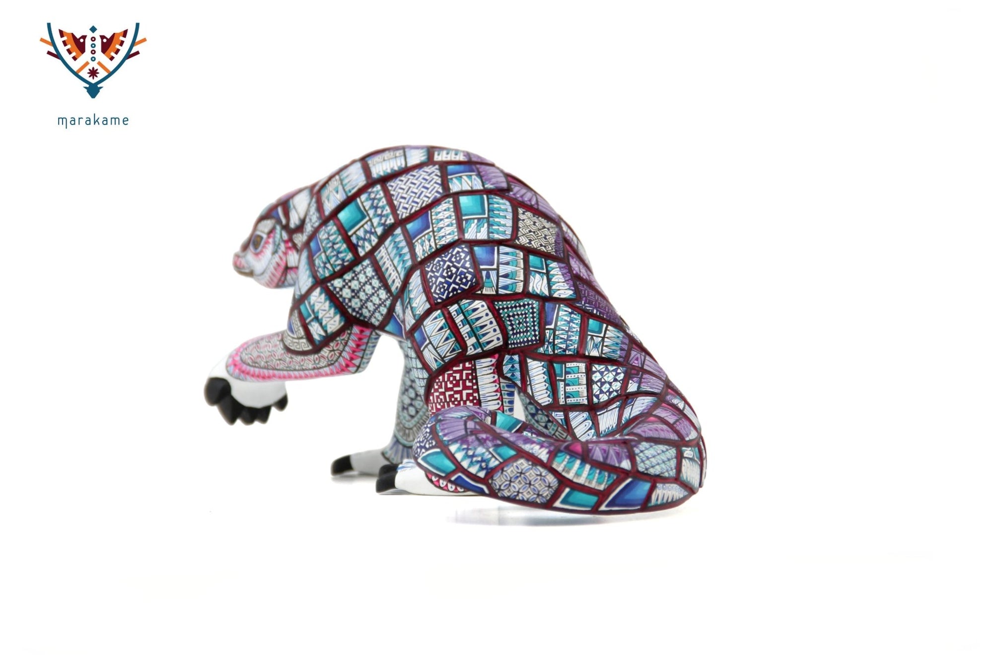 Alebrije - Pangolín bebé - Arte Huichol - Marakame